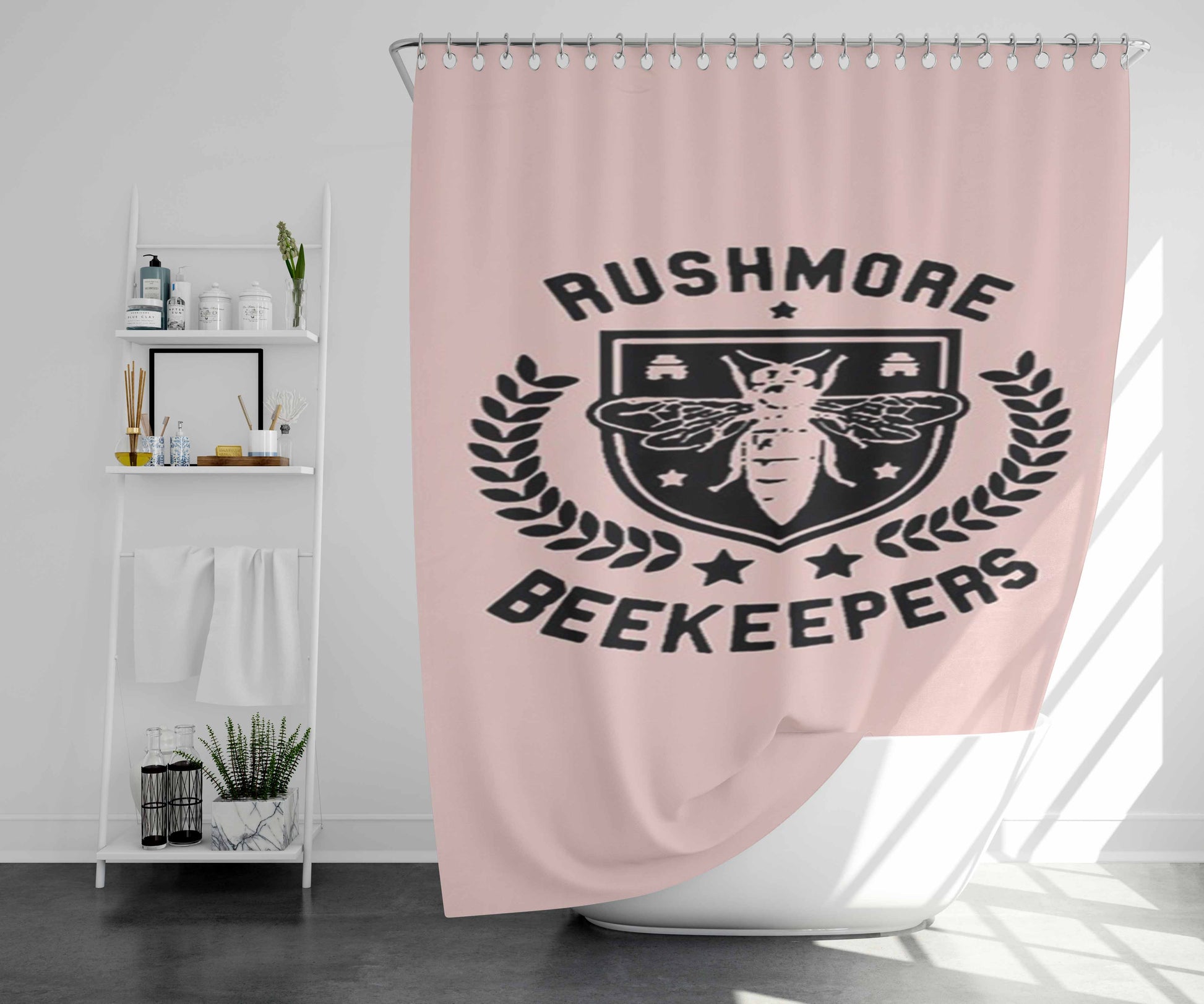 Rushmore Academy Bee Keepers Wes Anderson Bathroom Shower Curtain Fabric Waterproof | 66 X 72 Inch