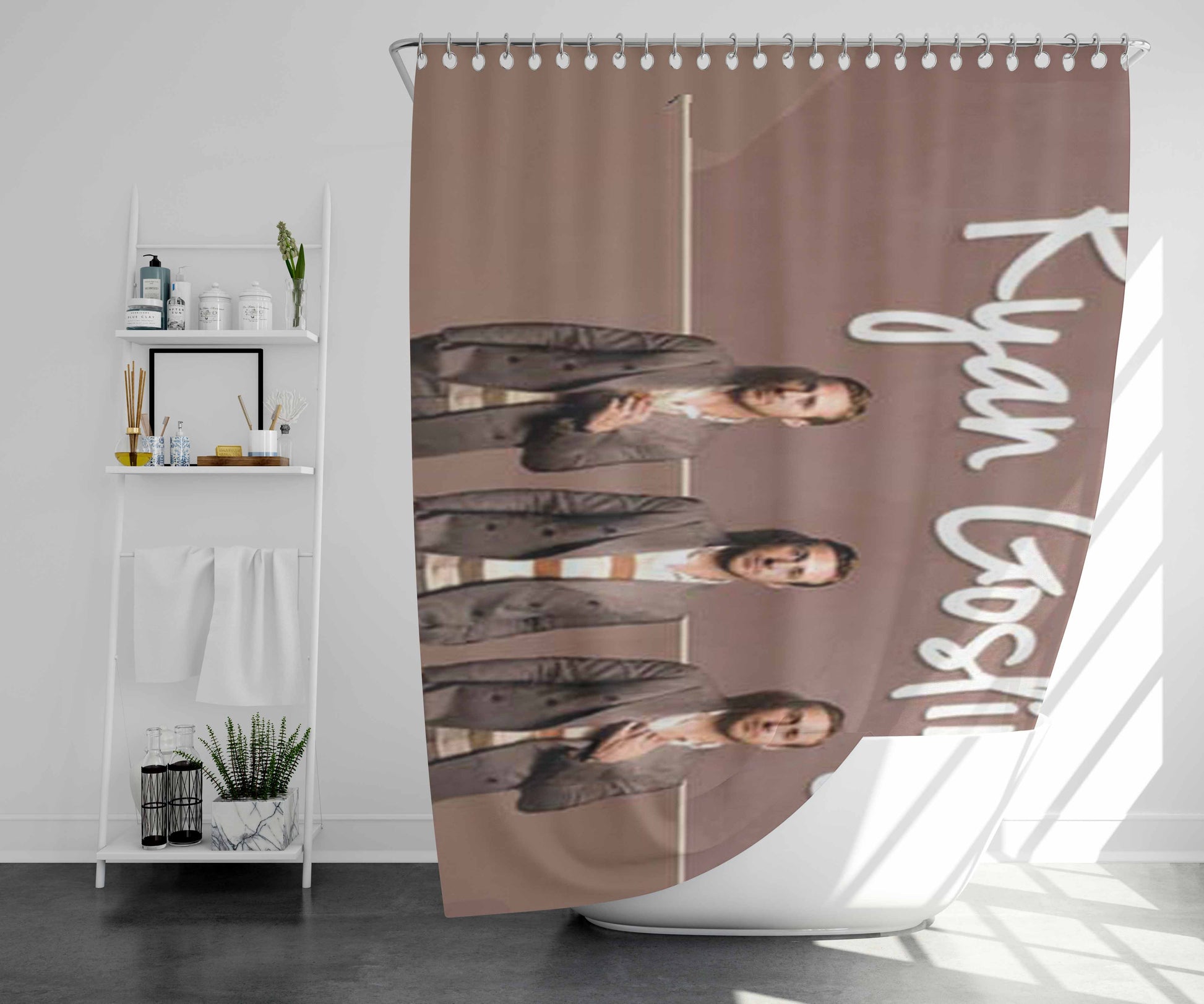 Ryan'S Entertaint Time Bathroom Shower Curtain Fabric Waterproof | 66 X 72 Inch