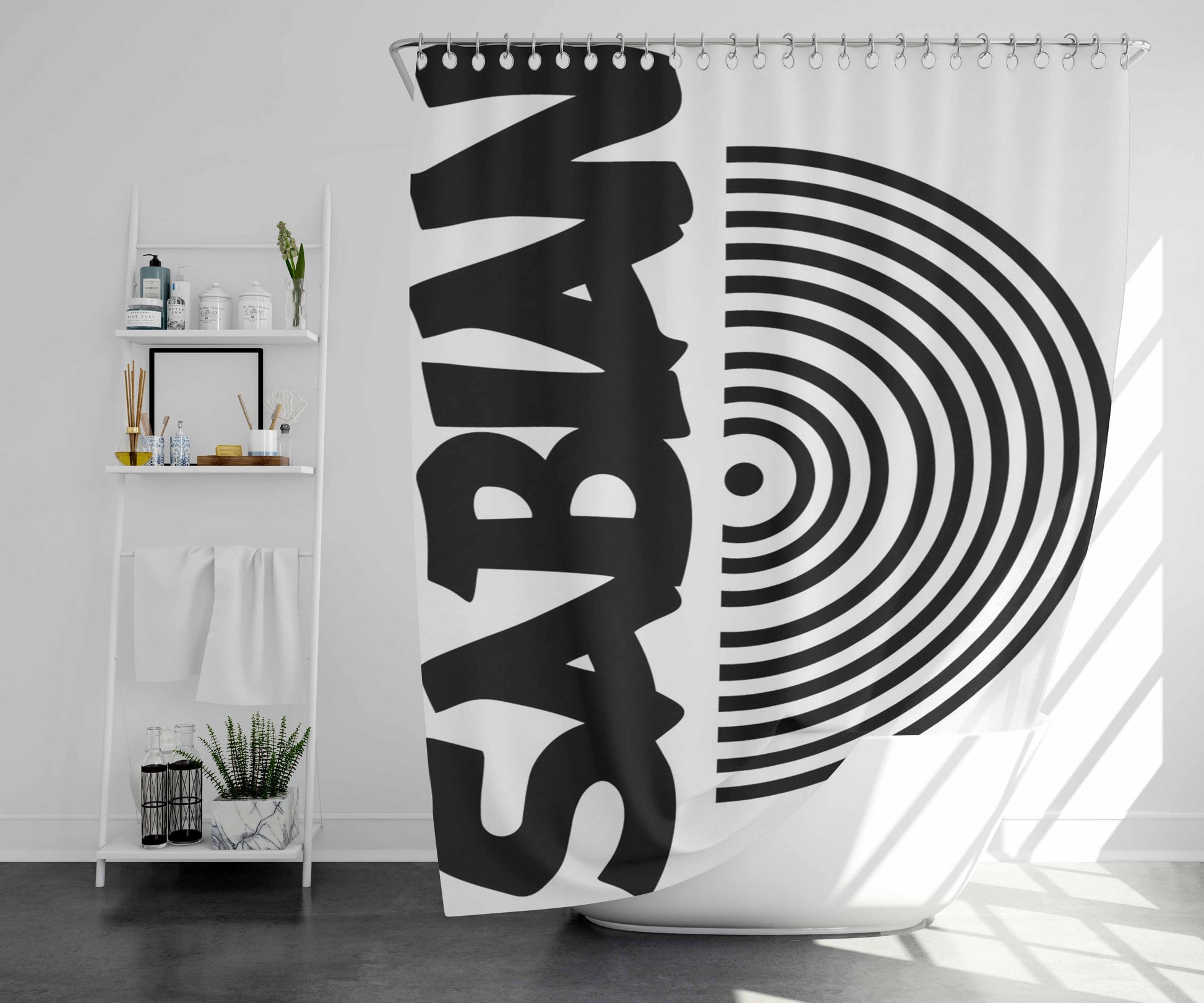 Sabian Logo Bathroom Shower Curtain Fabric Waterproof | 66 X 72 Inch
