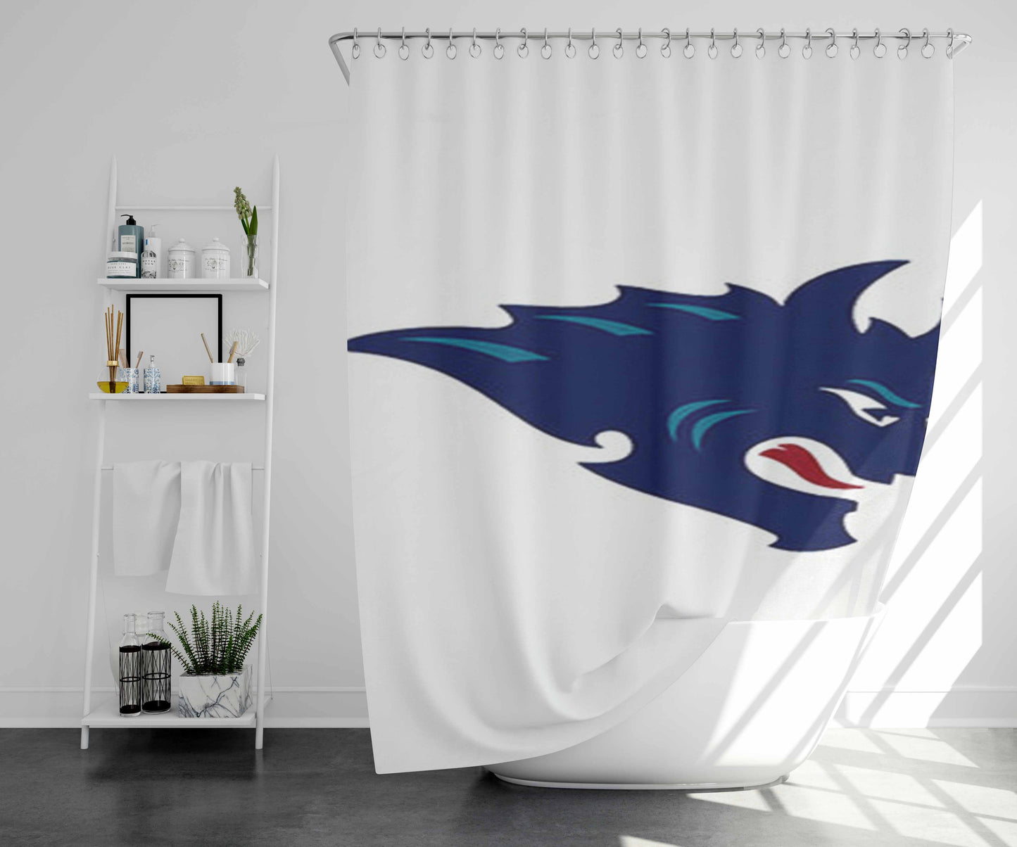 Sadevils Logo Bathroom Shower Curtain Fabric Waterproof | 66 X 72 Inch