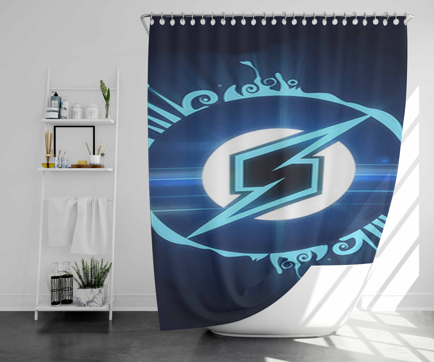 Samus Logo Game Bathroom Shower Curtain Fabric Waterproof | 66 X 72 Inch