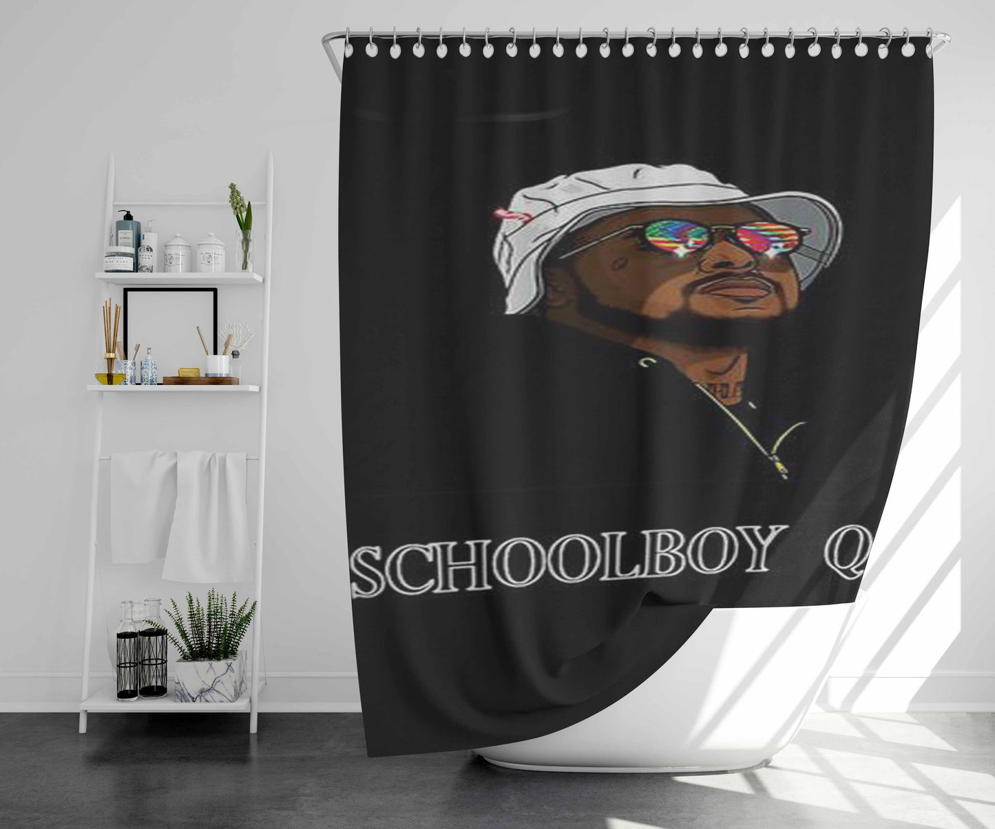 Schoolboy Q Bathroom Shower Curtain Fabric Waterproof | 66 X 72 Inch