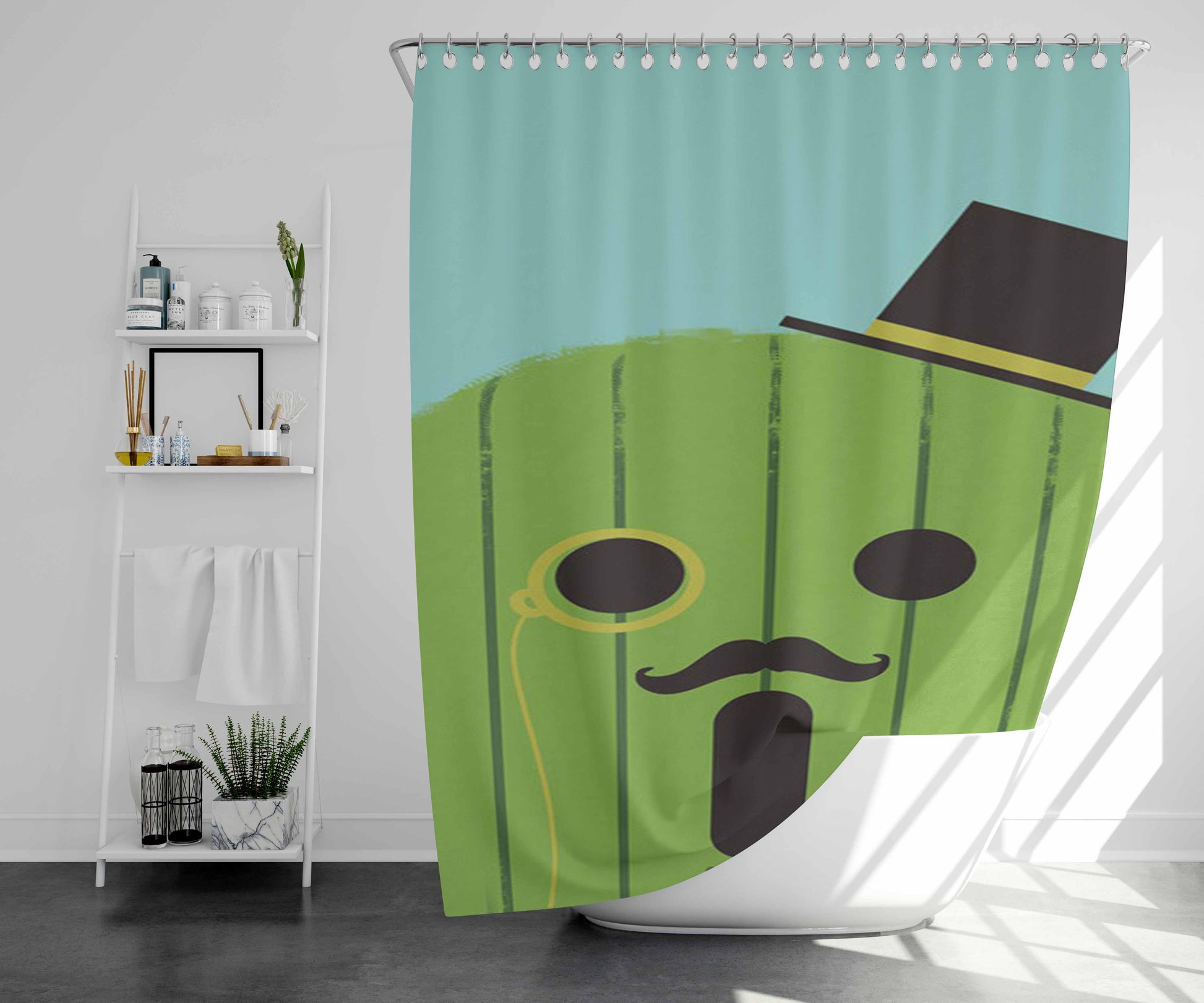 Score Sir Cactuar Bathroom Shower Curtain Fabric Waterproof | 66 X 72 Inch