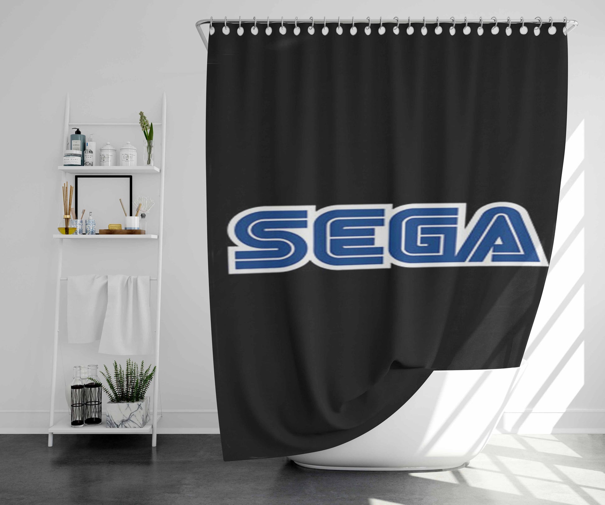 Sega Bathroom Shower Curtain Fabric Waterproof | 66 X 72 Inch