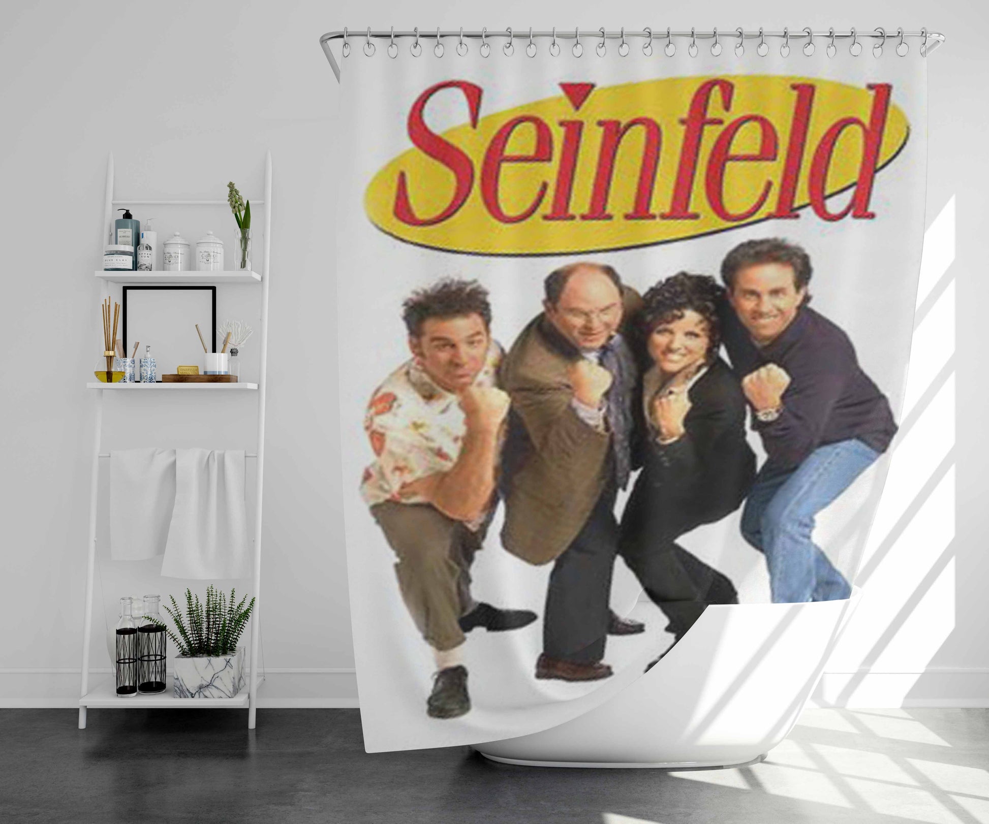 Seinfeld Bathroom Shower Curtain Fabric Waterproof | 66 X 72 Inch