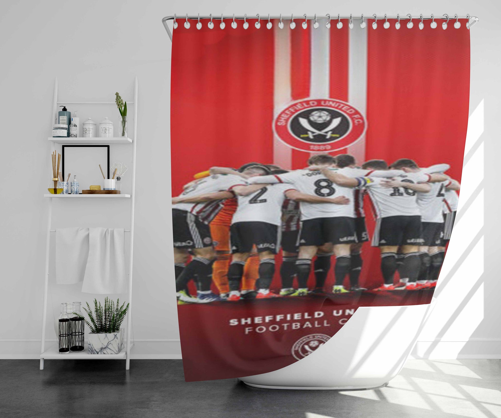 Sheffield United Fc Club_Magic Bathroom Shower Curtain Fabric Waterproof | 66 X 72 Inch