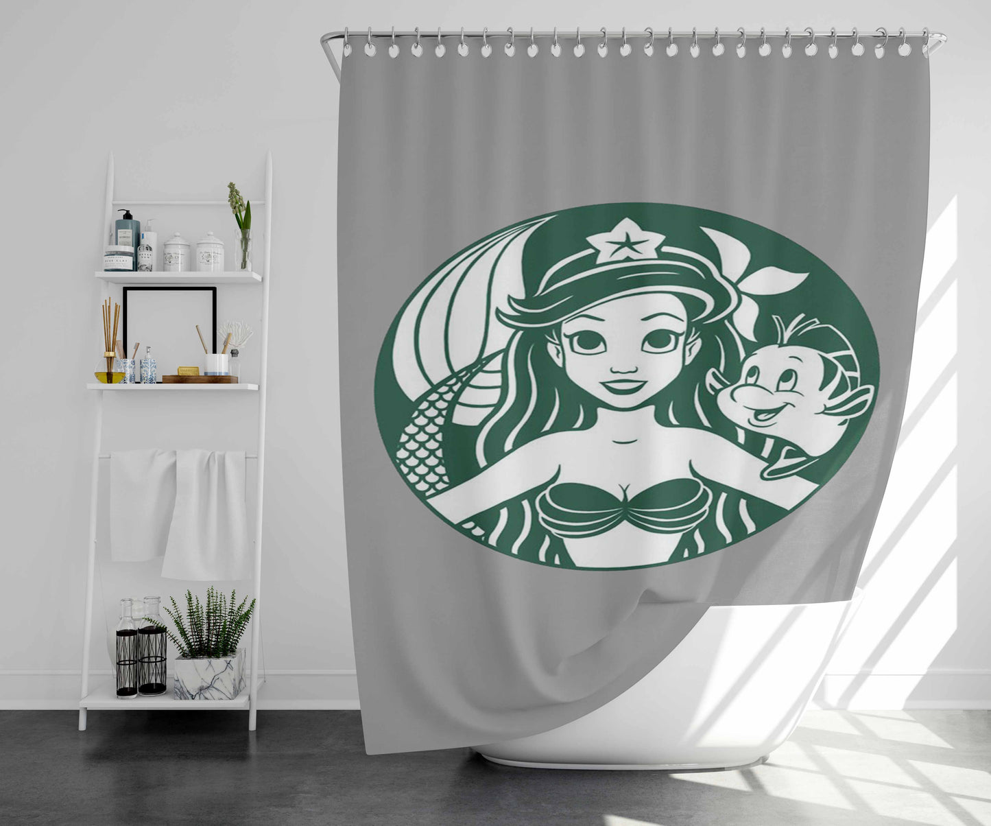 Sirenbucks By Ellador Bathroom Shower Curtain Fabric Waterproof | 66 X 72 Inch