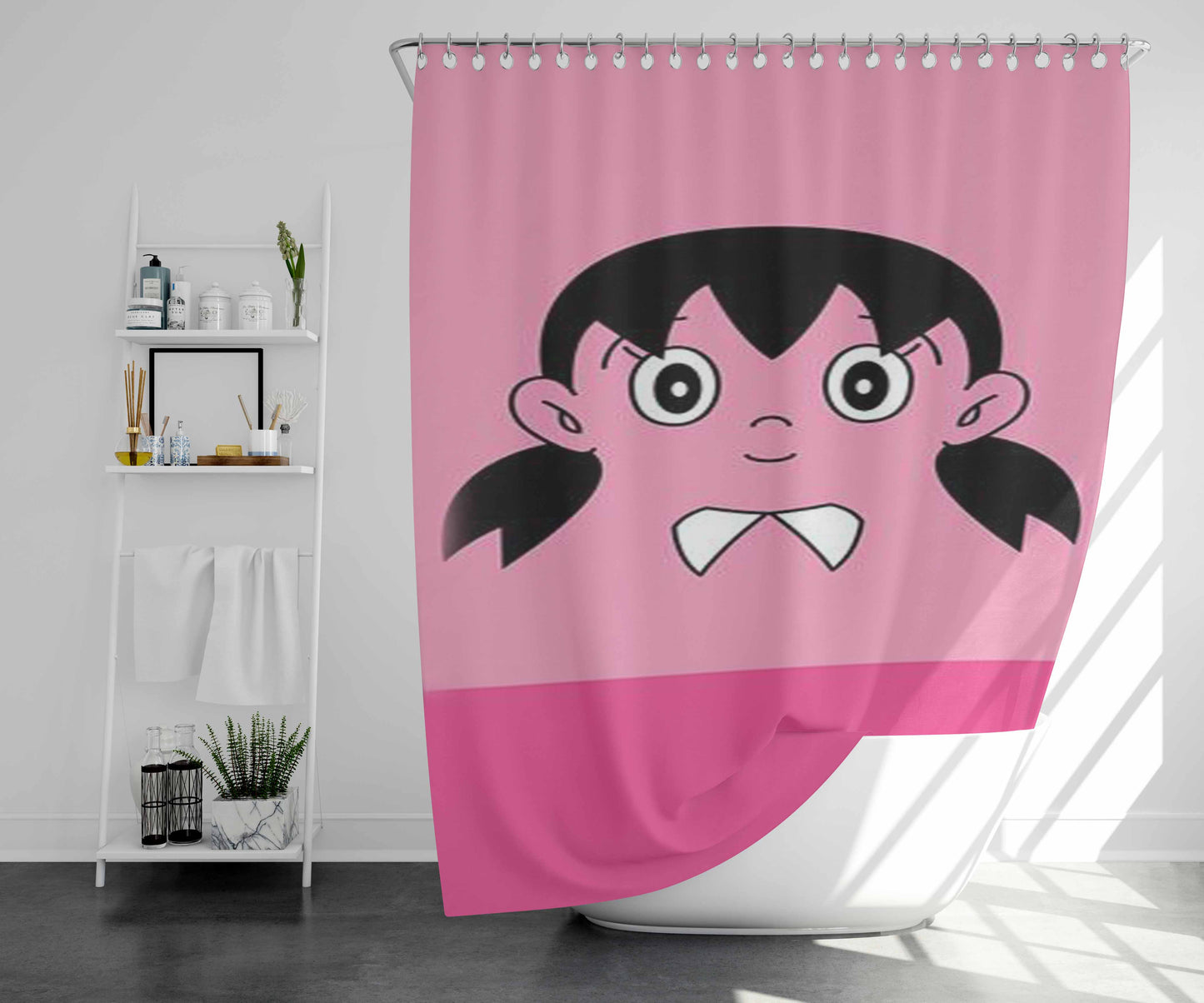 Sizuka Minimalist Bathroom Shower Curtain Fabric Waterproof | 66 X 72 Inch