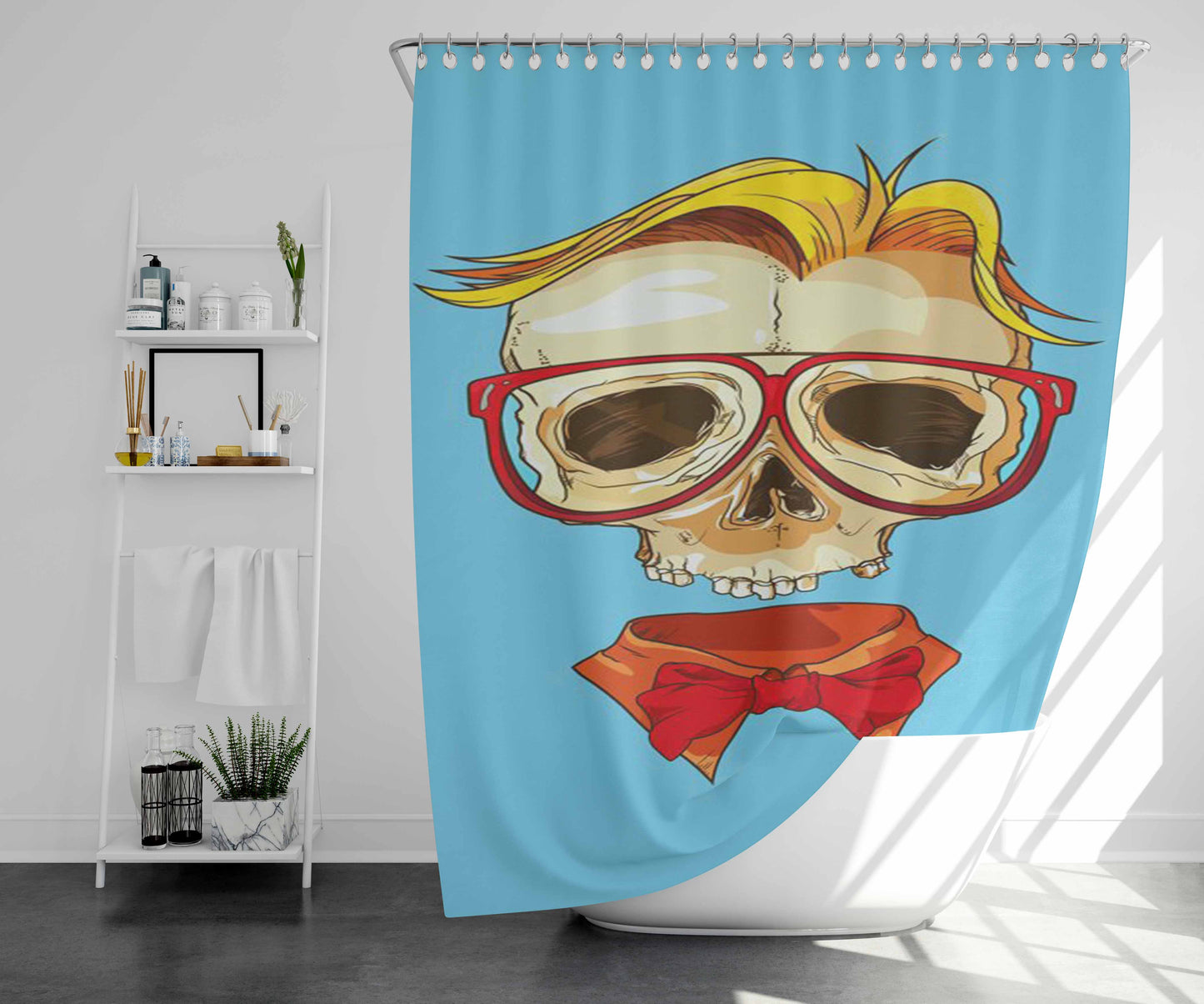 Skull Classy Bathroom Shower Curtain Fabric Waterproof | 66 X 72 Inch