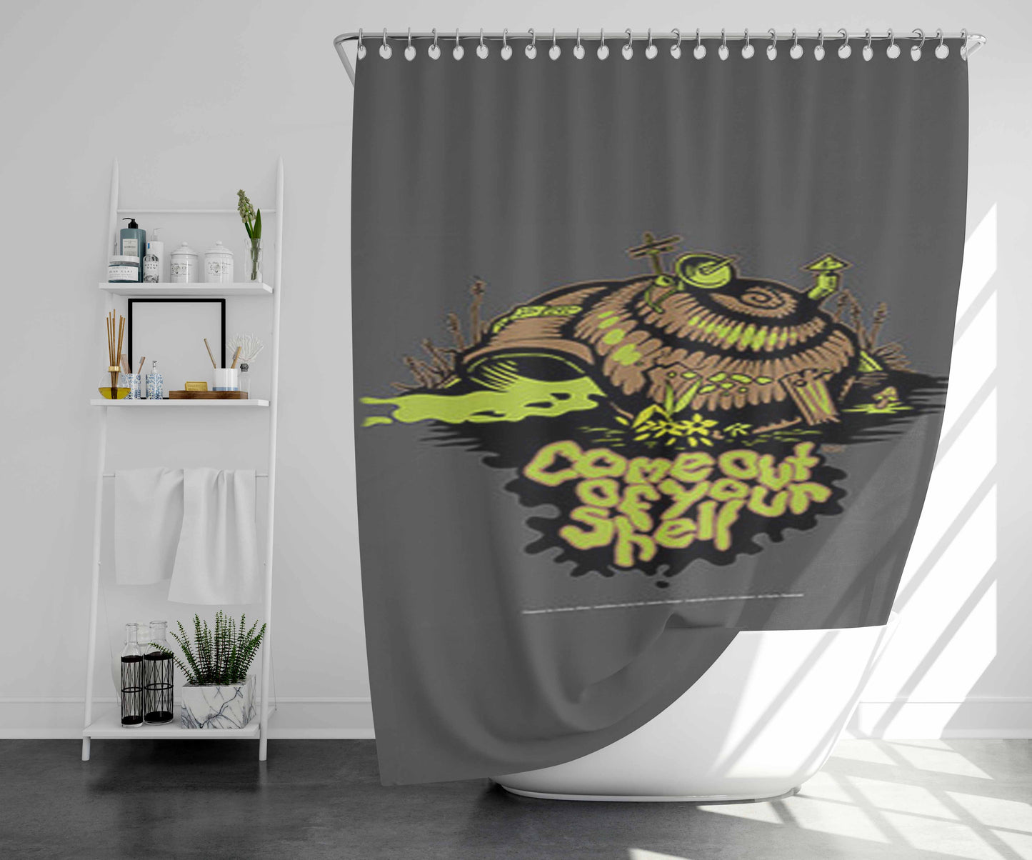 Snailface Bathroom Shower Curtain Fabric Waterproof | 66 X 72 Inch