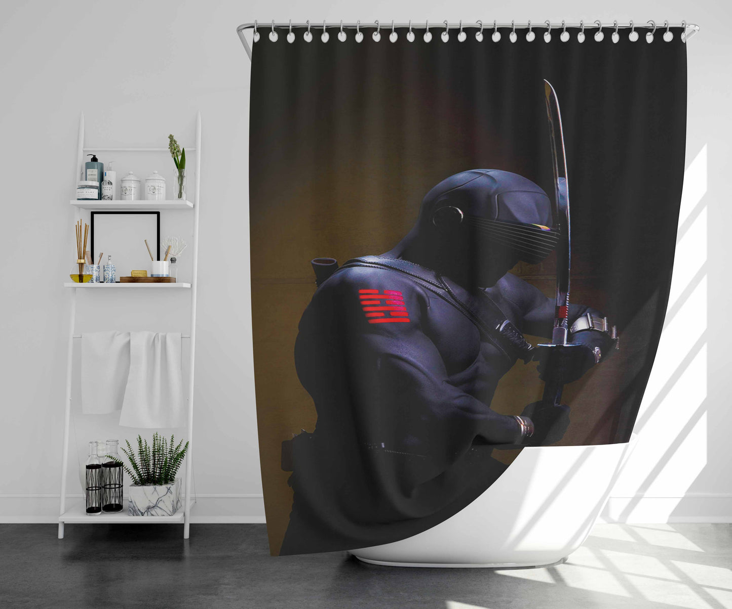 Snake Eyes G.I Bathroom Shower Curtain Fabric Waterproof | 66 X 72 Inch