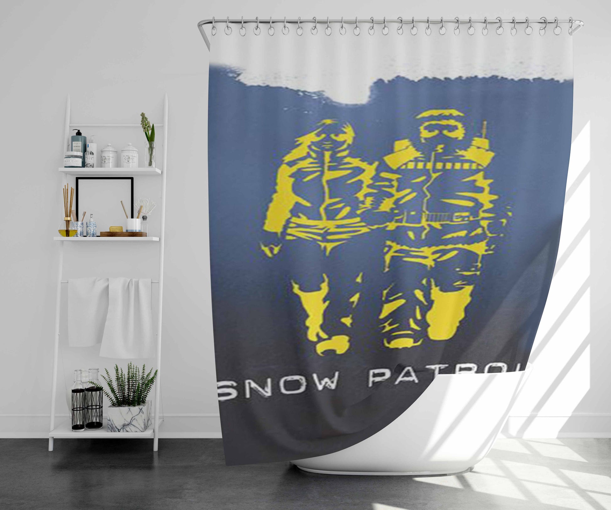 Snow Patrol Bathroom Shower Curtain Fabric Waterproof | 66 X 72 Inch