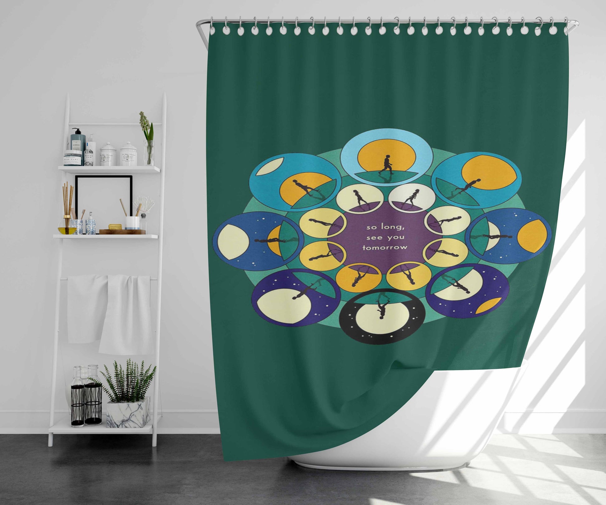 So Long See You Tomorrow Bathroom Shower Curtain Fabric Waterproof | 66 X 72 Inch