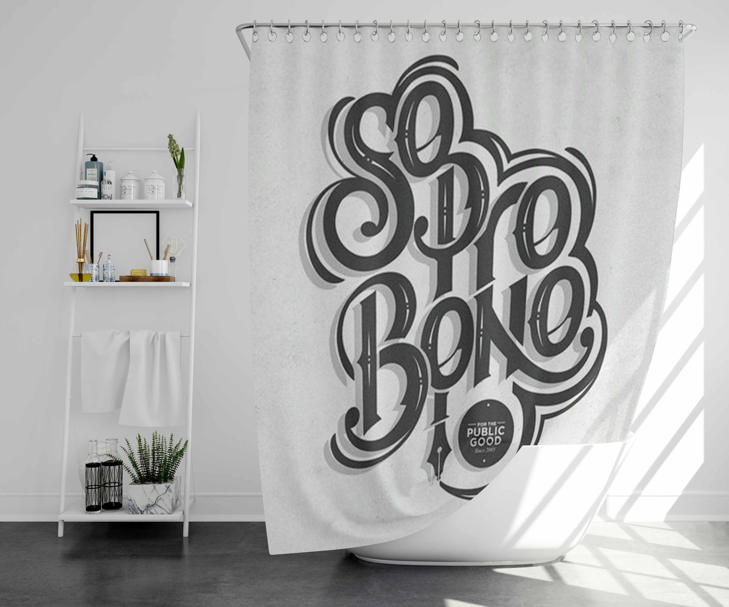 So Pro Bono Public Good Bathroom Shower Curtain Fabric Waterproof | 66 X 72 Inch