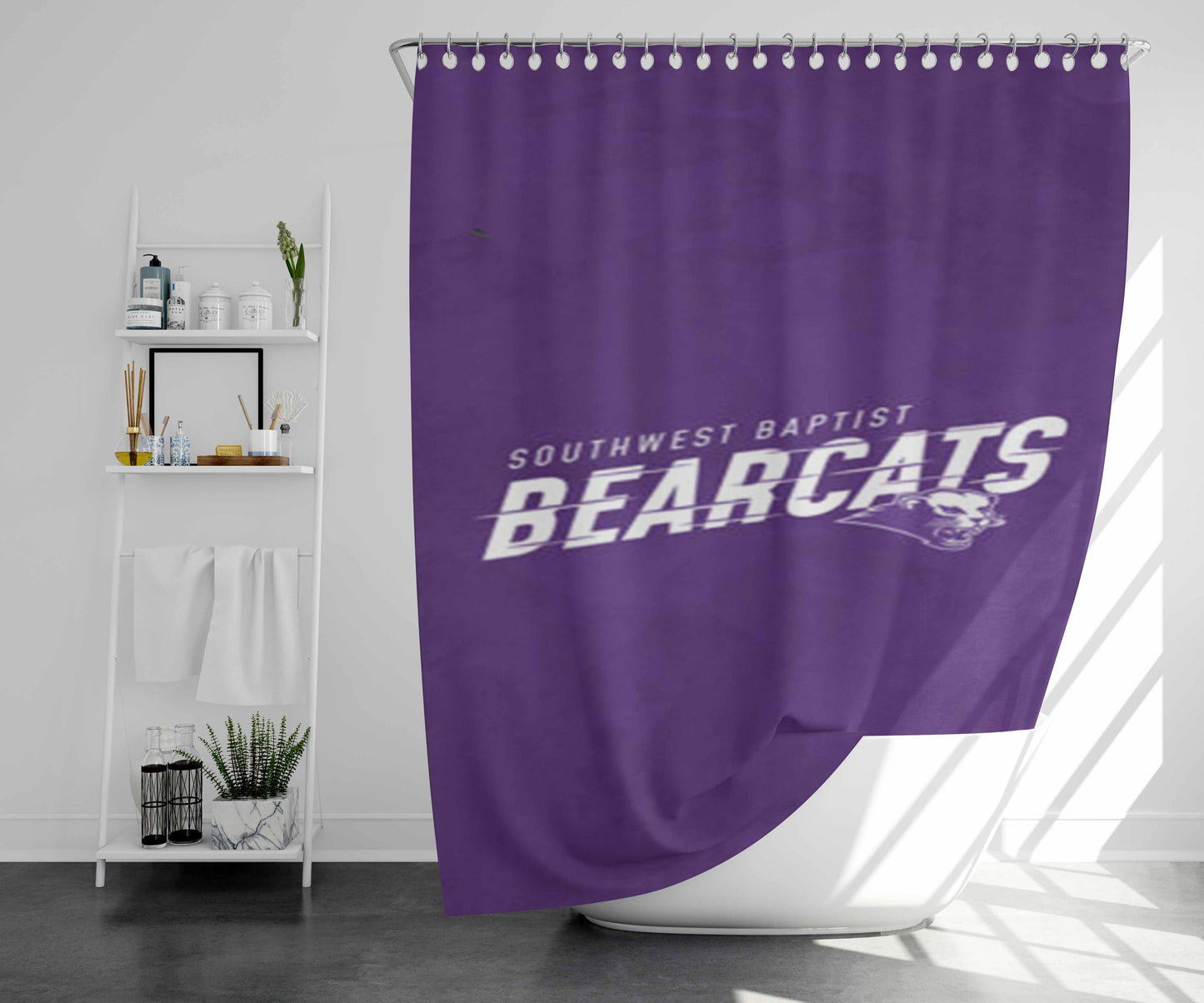 Southwest Baptist Bearcats Bathroom Shower Curtain Fabric Waterproof | 66 X 72 Inch