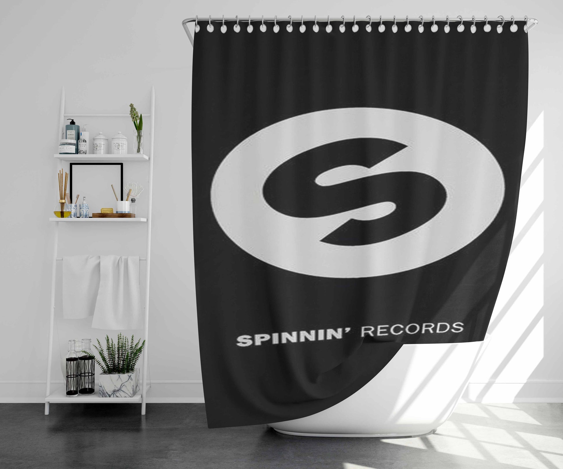 Spinnin Records Bathroom Shower Curtain Fabric Waterproof | 66 X 72 Inch