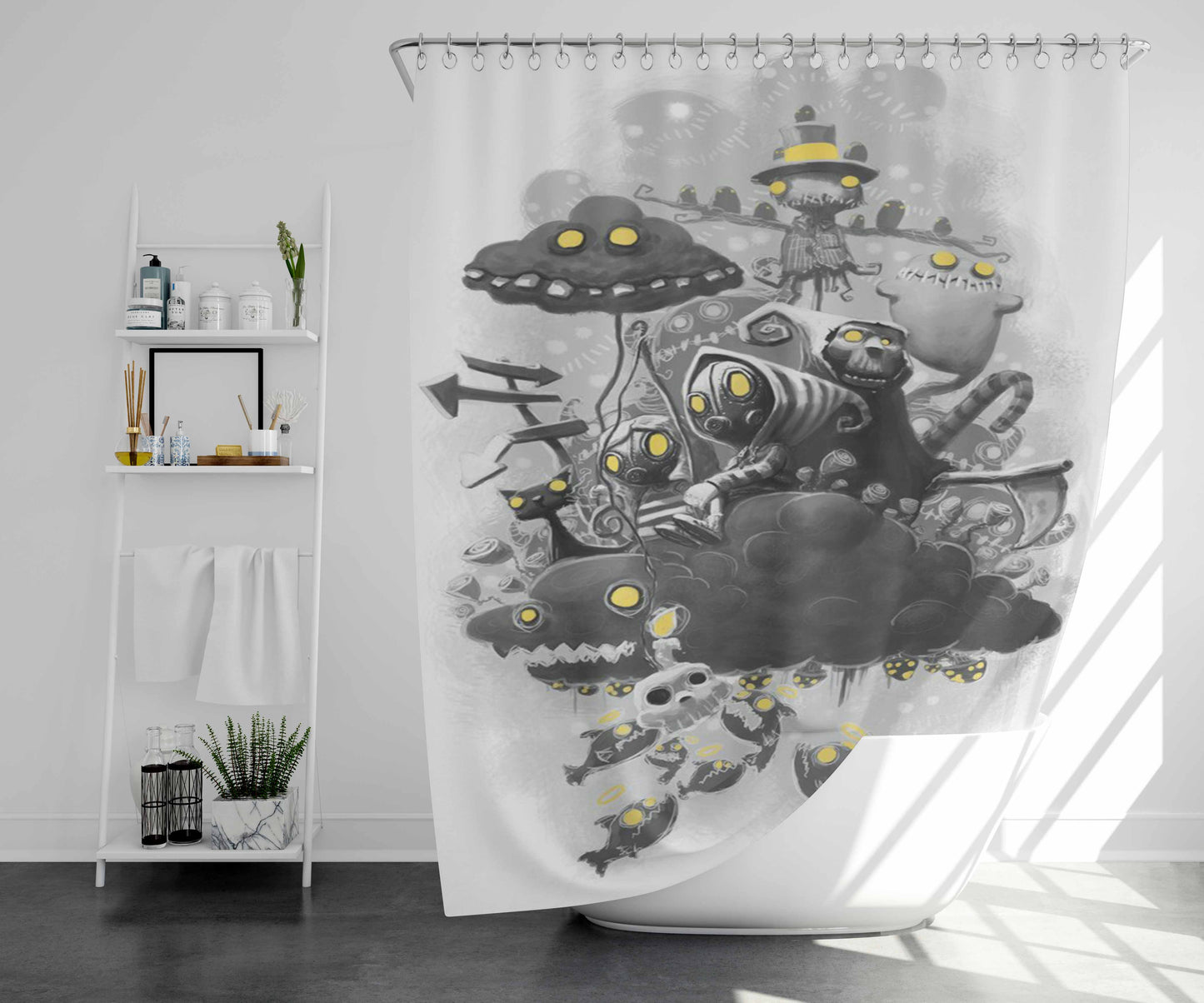 Spirkle Wine Bathroom Shower Curtain Fabric Waterproof | 66 X 72 Inch