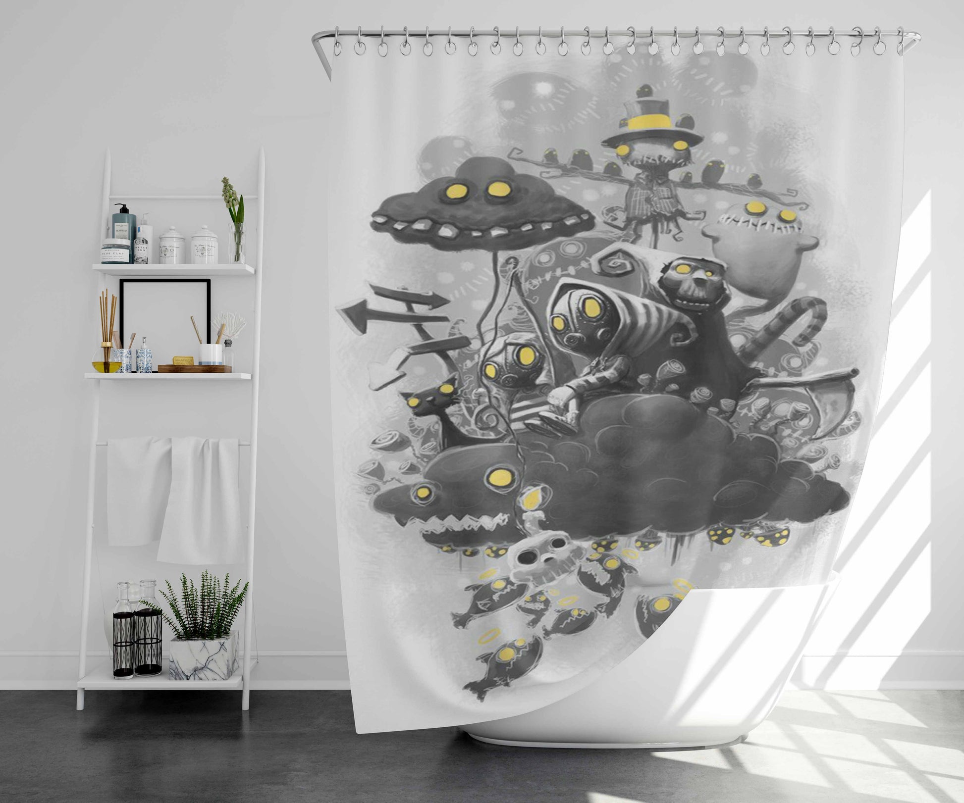 Spirkle Wine Bathroom Shower Curtain Fabric Waterproof | 66 X 72 Inch