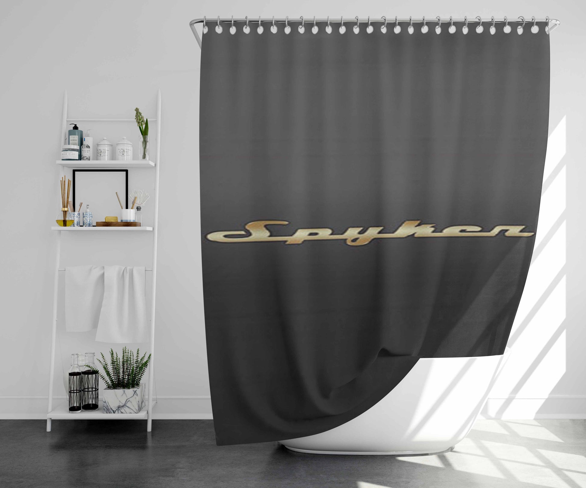 Spyker Bathroom Shower Curtain Fabric Waterproof | 66 X 72 Inch