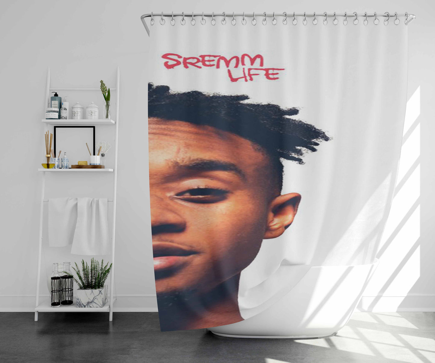 Srem Life Bathroom Shower Curtain Fabric Waterproof | 66 X 72 Inch