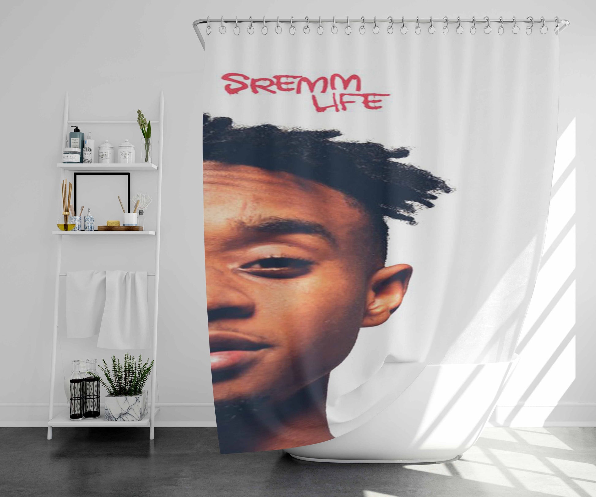 Srem Life Bathroom Shower Curtain Fabric Waterproof | 66 X 72 Inch