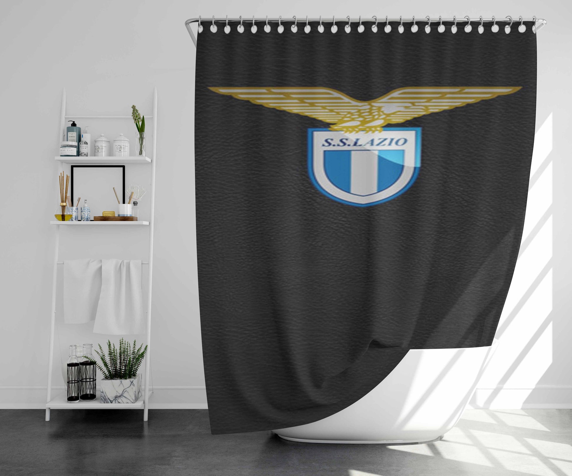 Ss Lazio Bathroom Shower Curtain Fabric Waterproof | 66 X 72 Inch