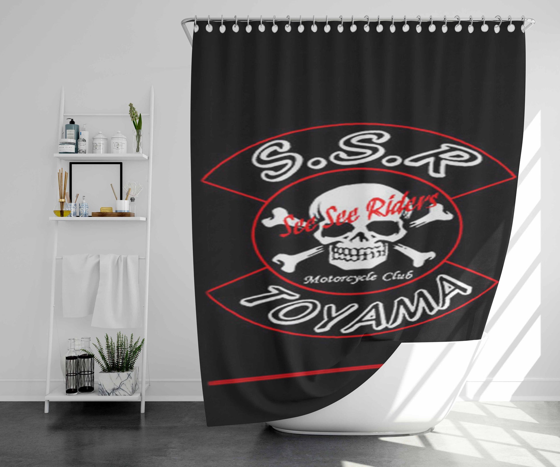 Ssr Toyama Bathroom Shower Curtain Fabric Waterproof | 66 X 72 Inch