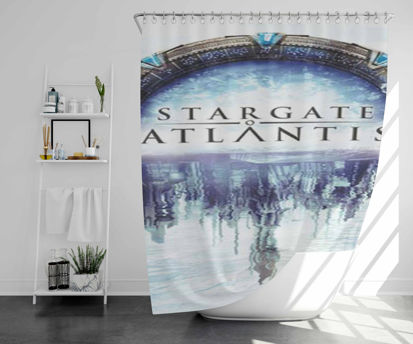 Stargate Atlantis Reflect Bathroom Shower Curtain Fabric Waterproof | 66 X 72 Inch