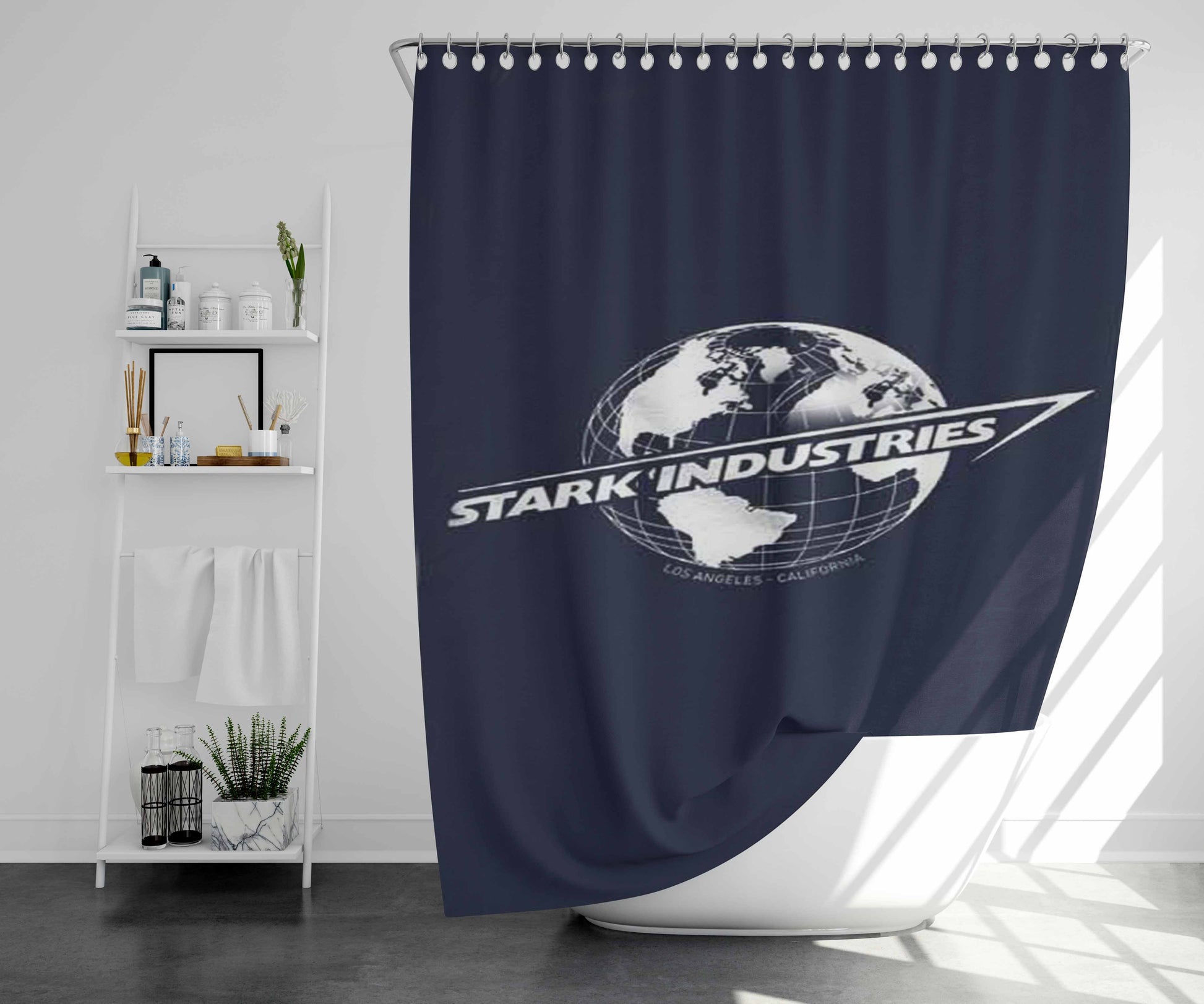 Stark Industries Bathroom Shower Curtain Fabric Waterproof | 66 X 72 Inch