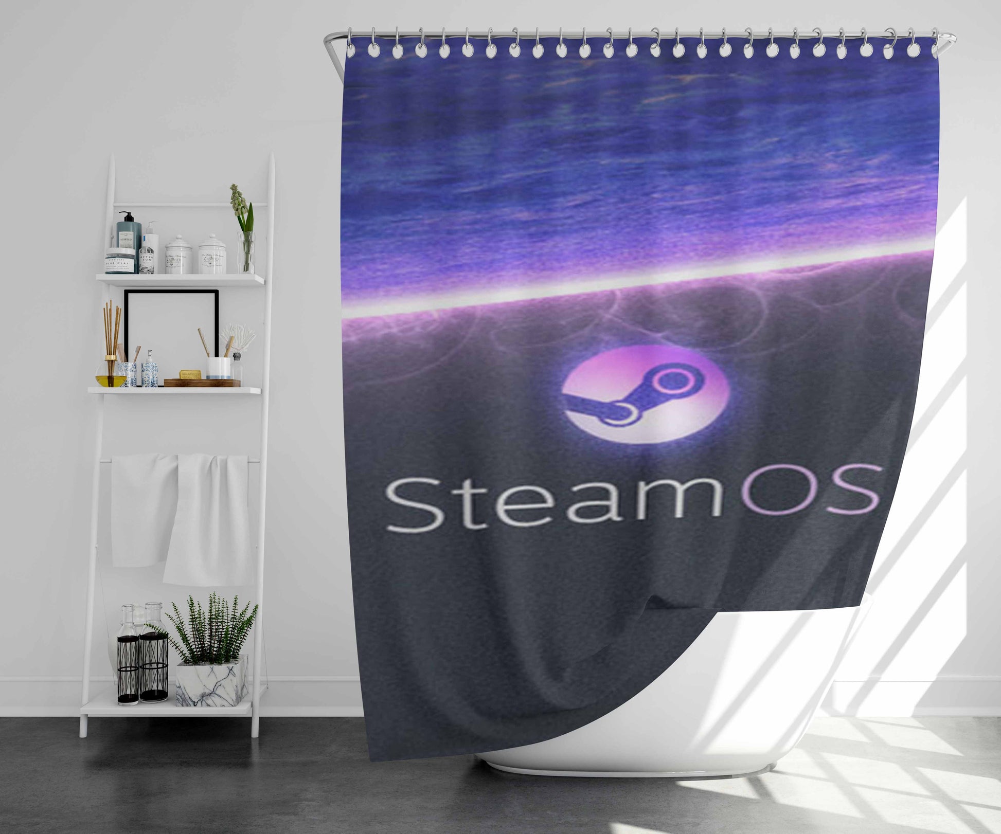 Steamos Bathroom Shower Curtain Fabric Waterproof | 66 X 72 Inch