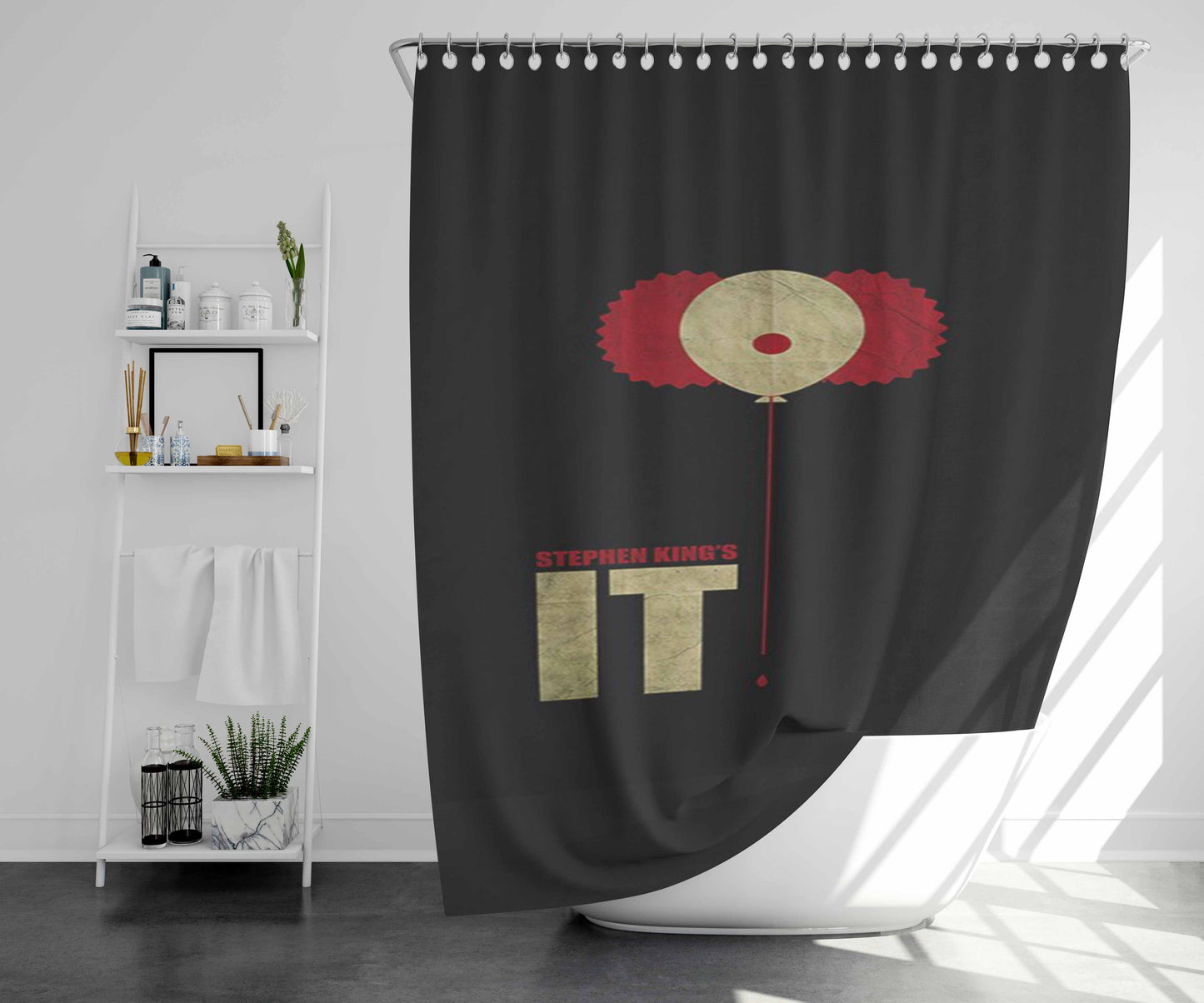 Stephen King It Bathroom Shower Curtain Fabric Waterproof | 66 X 72 Inch