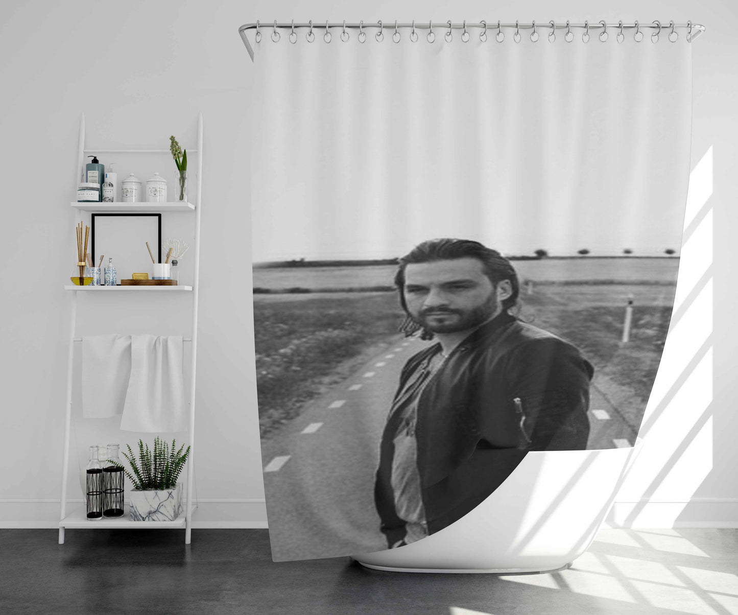 Steve Angello Street Bathroom Shower Curtain Fabric Waterproof | 66 X 72 Inch