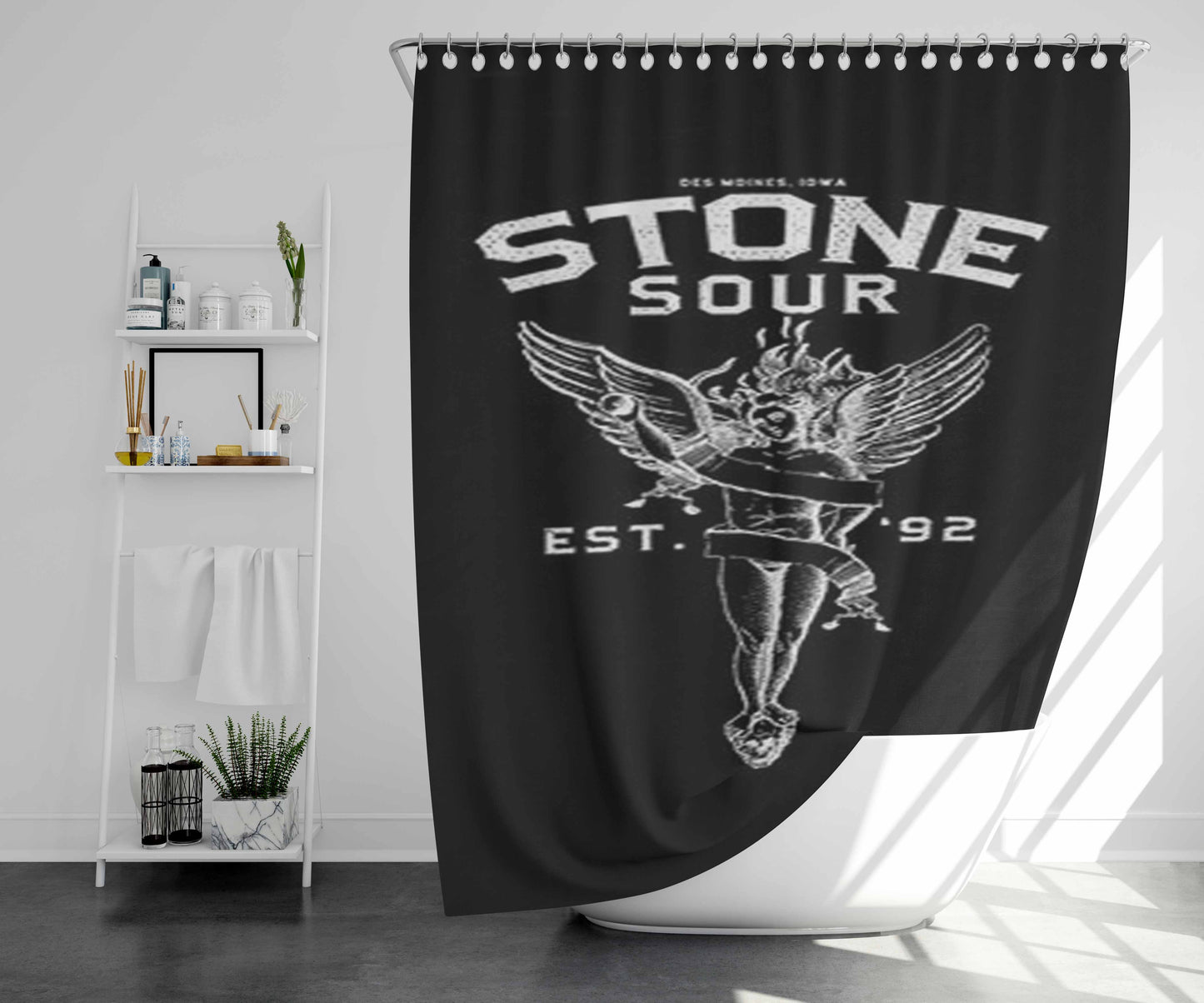 Stone Sour Est92 Logo Bathroom Shower Curtain Fabric Waterproof | 66 X 72 Inch