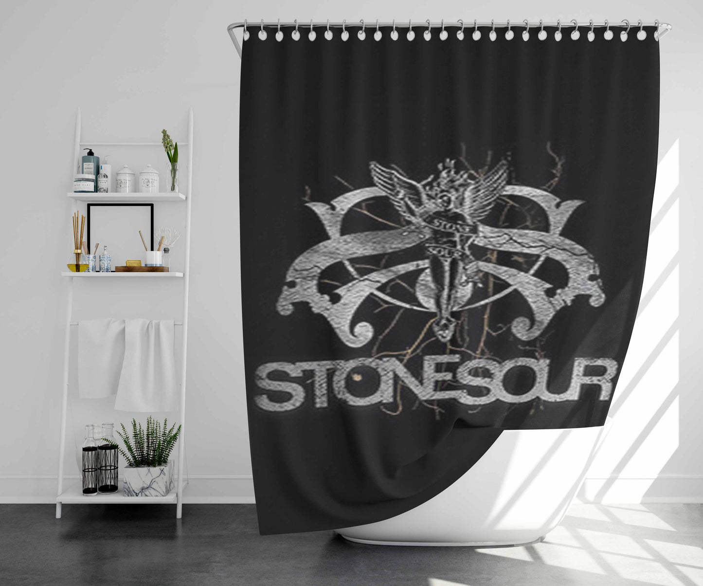 Stone Sour Logo Bathroom Shower Curtain Fabric Waterproof | 66 X 72 Inch