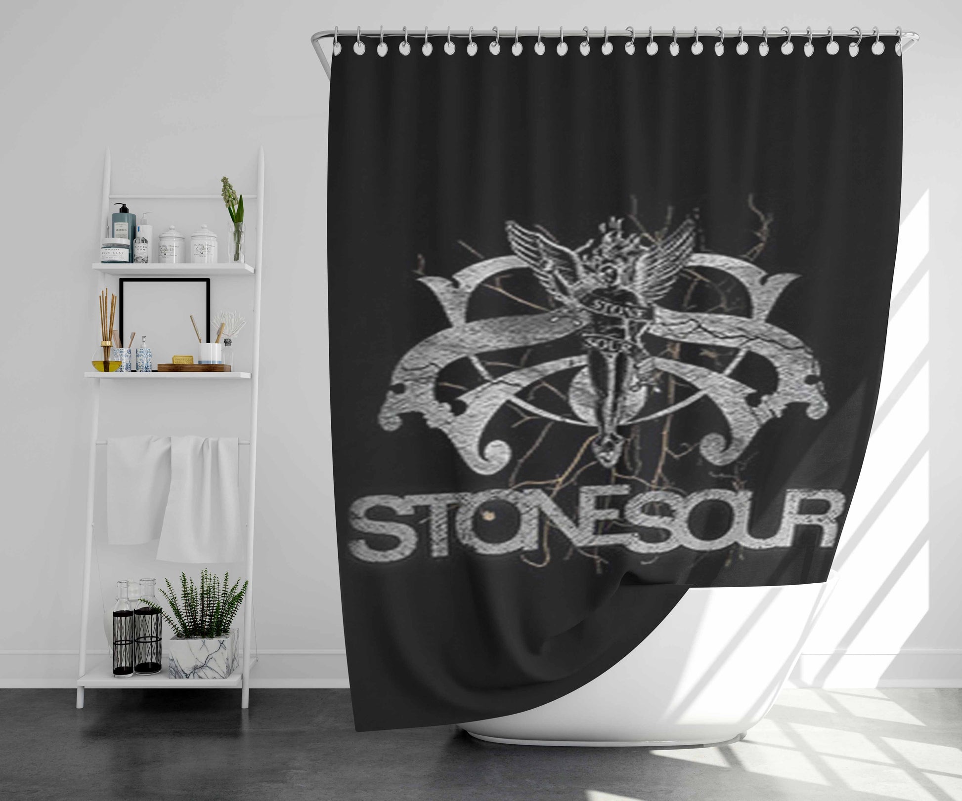 Stone Sour Logo Bathroom Shower Curtain Fabric Waterproof | 66 X 72 Inch