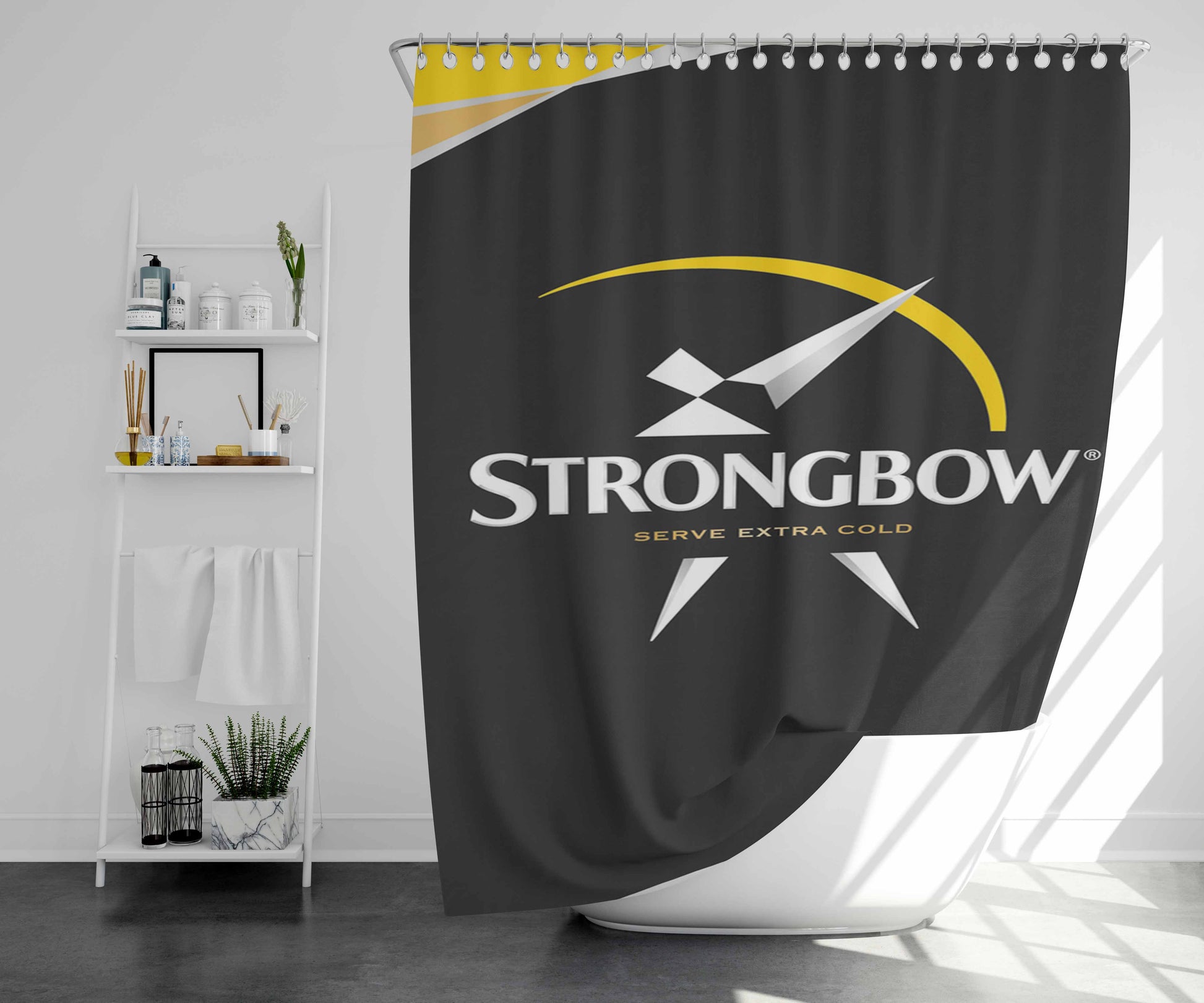 Strongbow Bathroom Shower Curtain Fabric Waterproof | 66 X 72 Inch