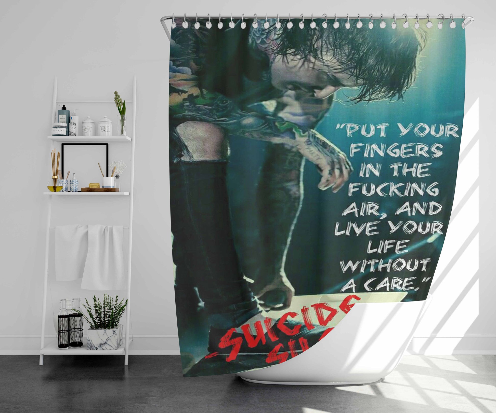 Suicide Silence Put Your Fingers Bathroom Shower Curtain Fabric Waterproof | 66 X 72 Inch