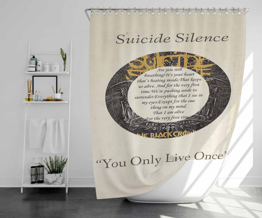 Suicide Silence You Only Live Once Bathroom Shower Curtain Fabric Waterproof | 66 X 72 Inch