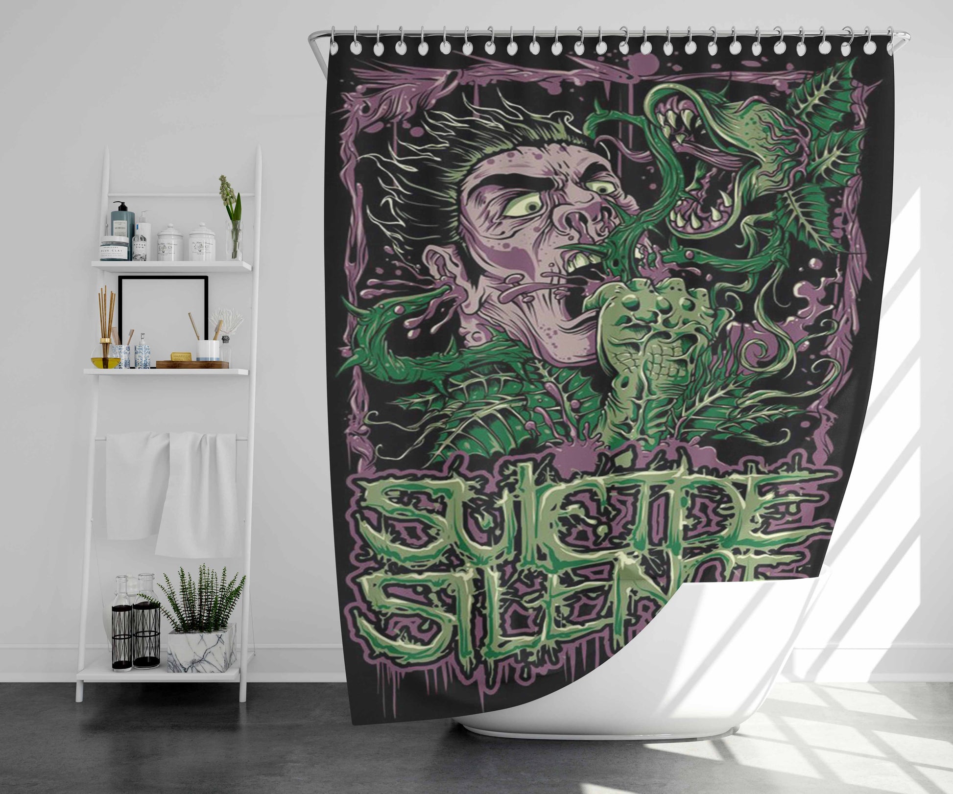 Suicide Silence Bathroom Shower Curtain Fabric Waterproof | 66 X 72 Inch