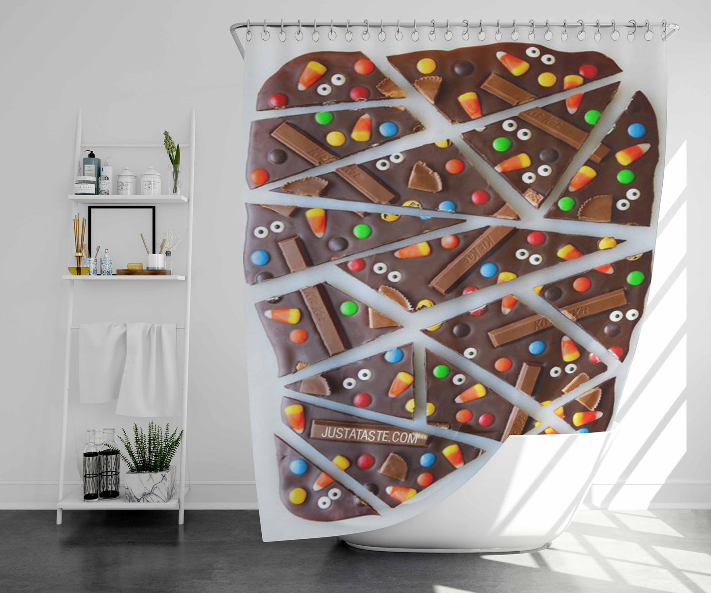Sweet Candy Bathroom Shower Curtain Fabric Waterproof | 66 X 72 Inch