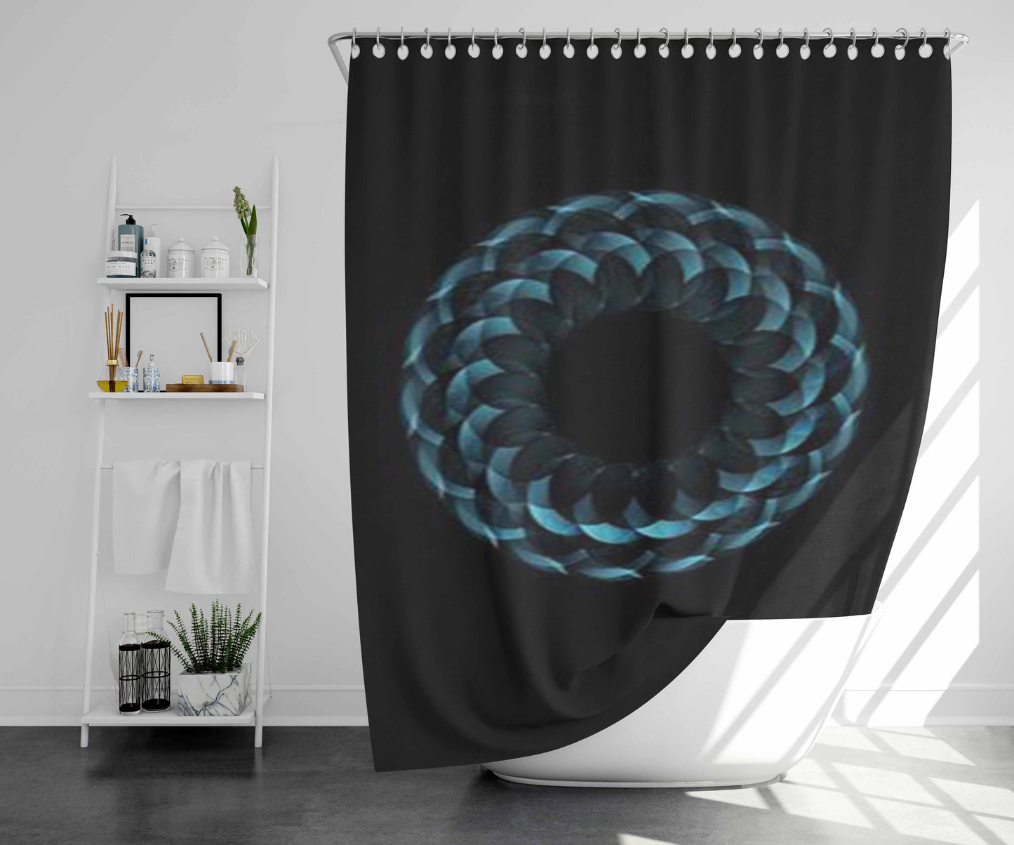 Symphony Design Bathroom Shower Curtain Fabric Waterproof | 66 X 72 Inch