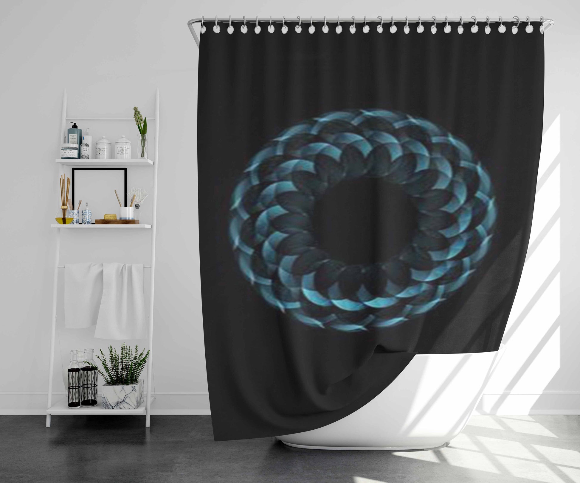 Symphony Design Bathroom Shower Curtain Fabric Waterproof | 66 X 72 Inch
