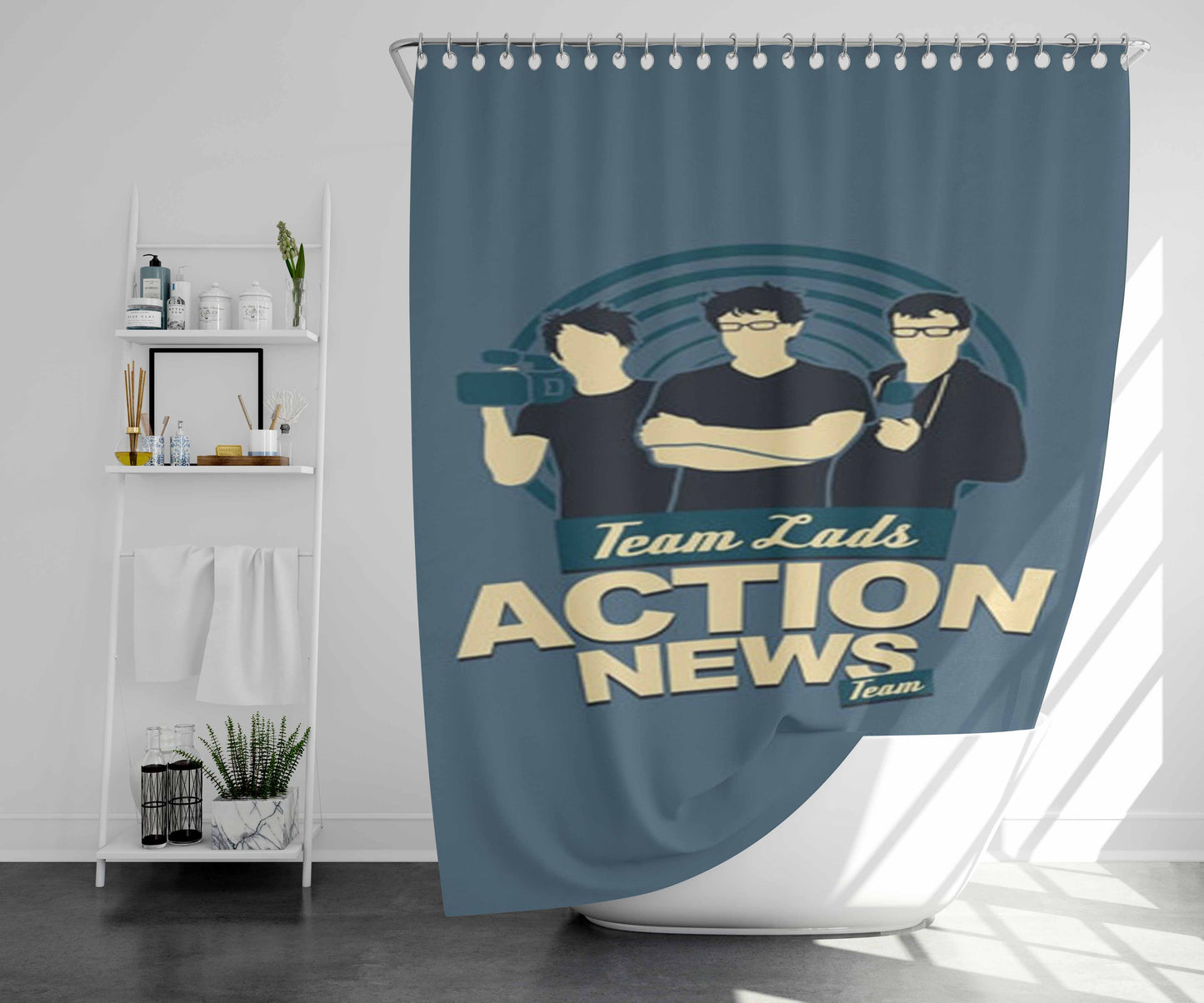 Team Instinct Bathroom Shower Curtain Fabric Waterproof | 66 X 72 Inch
