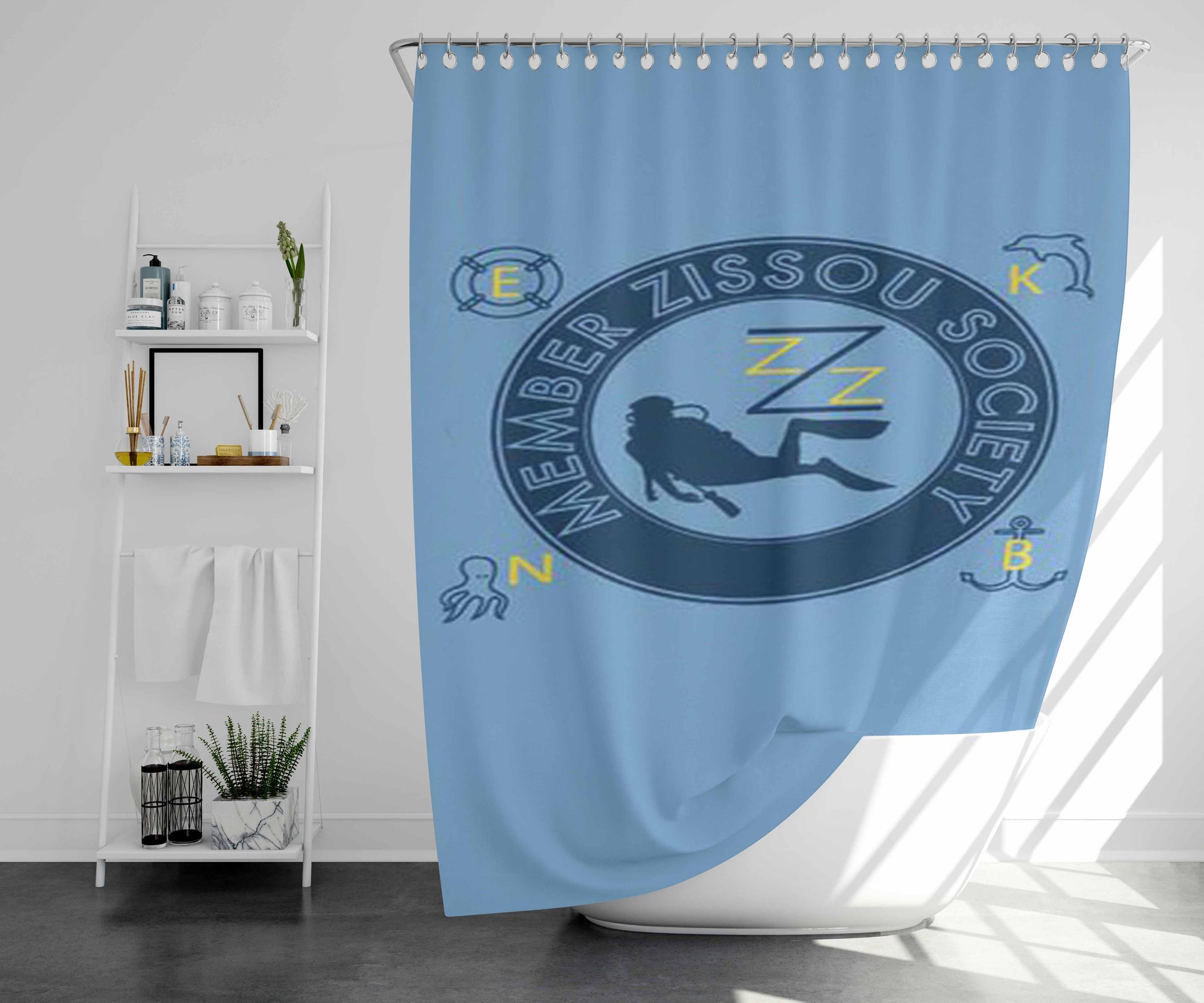 Team Spoby Bathroom Shower Curtain Fabric Waterproof | 66 X 72 Inch