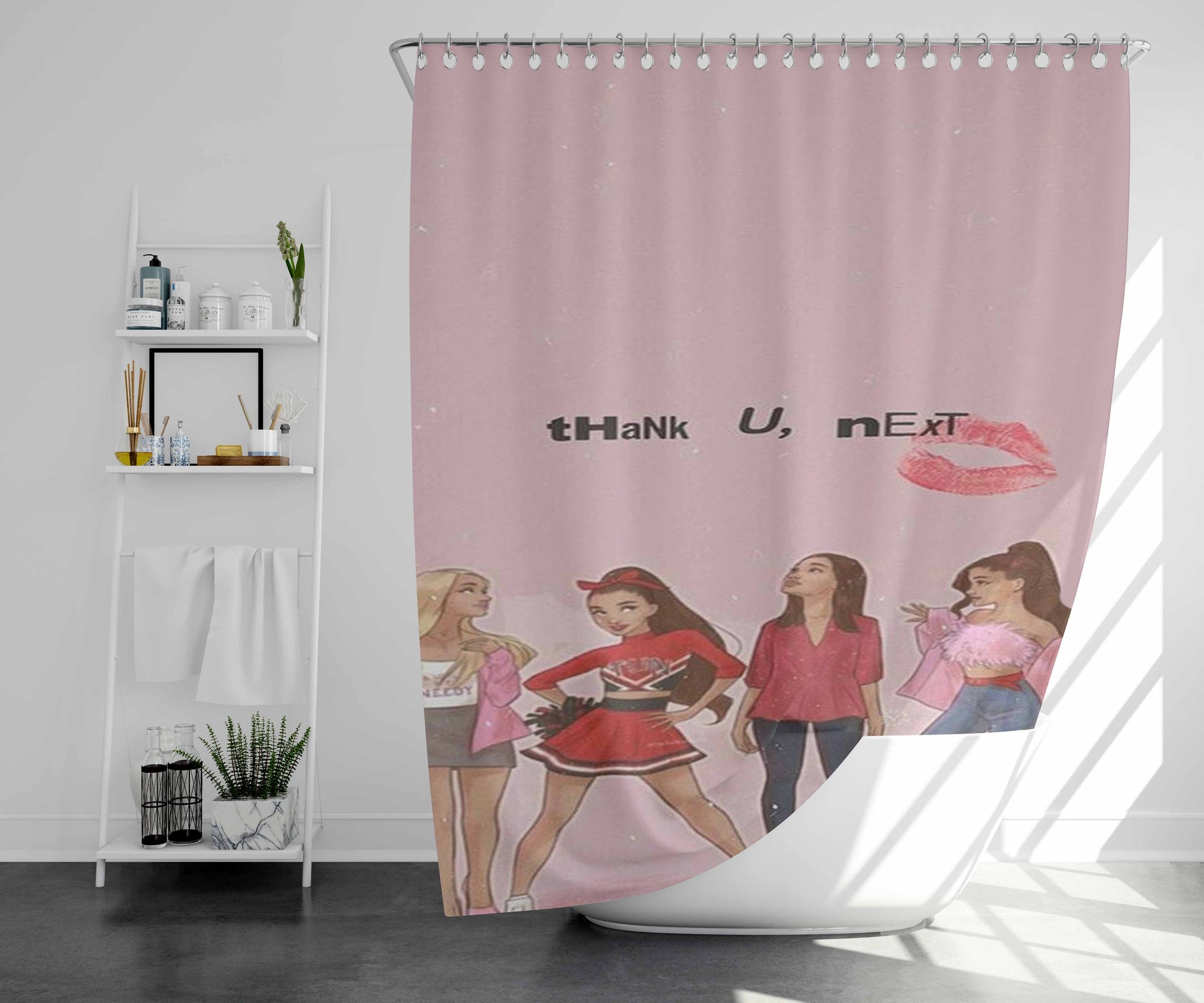 Thailand I Heart Bathroom Shower Curtain Fabric Waterproof | 66 X 72 Inch