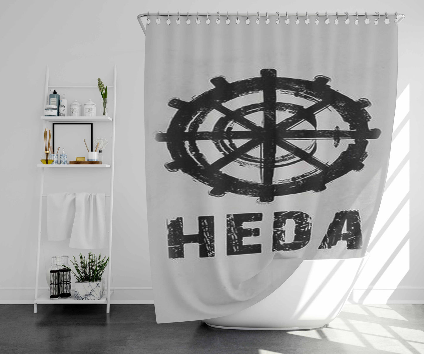 The 100 Heda Symbol Red Bathroom Shower Curtain Fabric Waterproof | 66 X 72 Inch