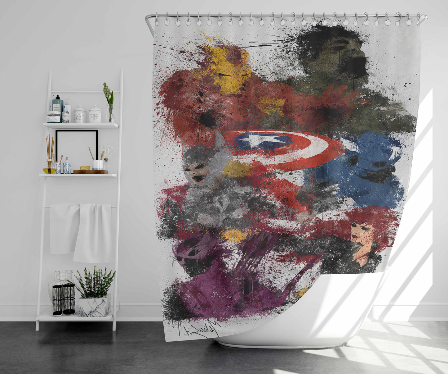 The Aven Brothers Bathroom Shower Curtain Fabric Waterproof | 66 X 72 Inch