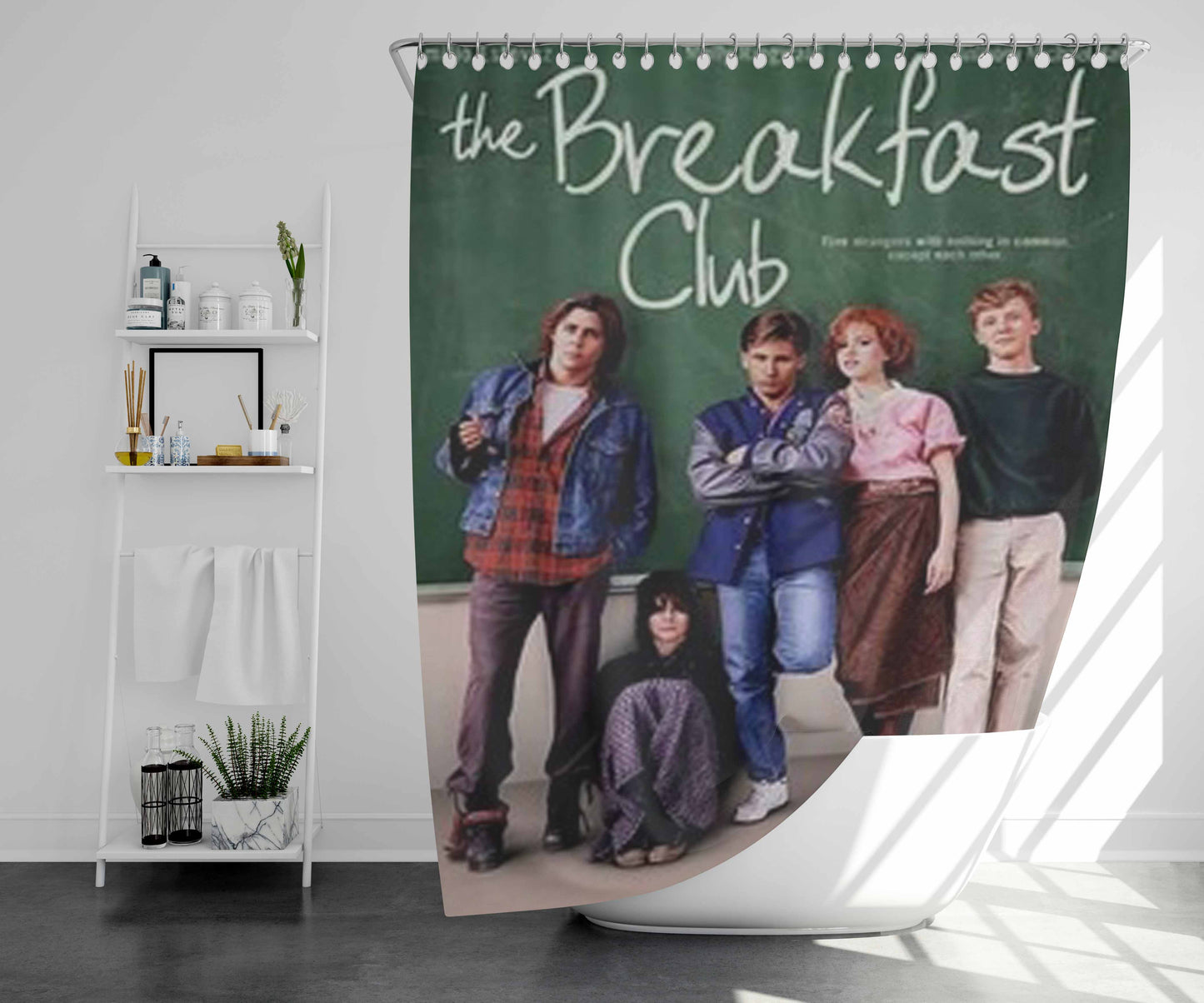 The Breakfast Club 2 Bathroom Shower Curtain Fabric Waterproof | 66 X 72 Inch