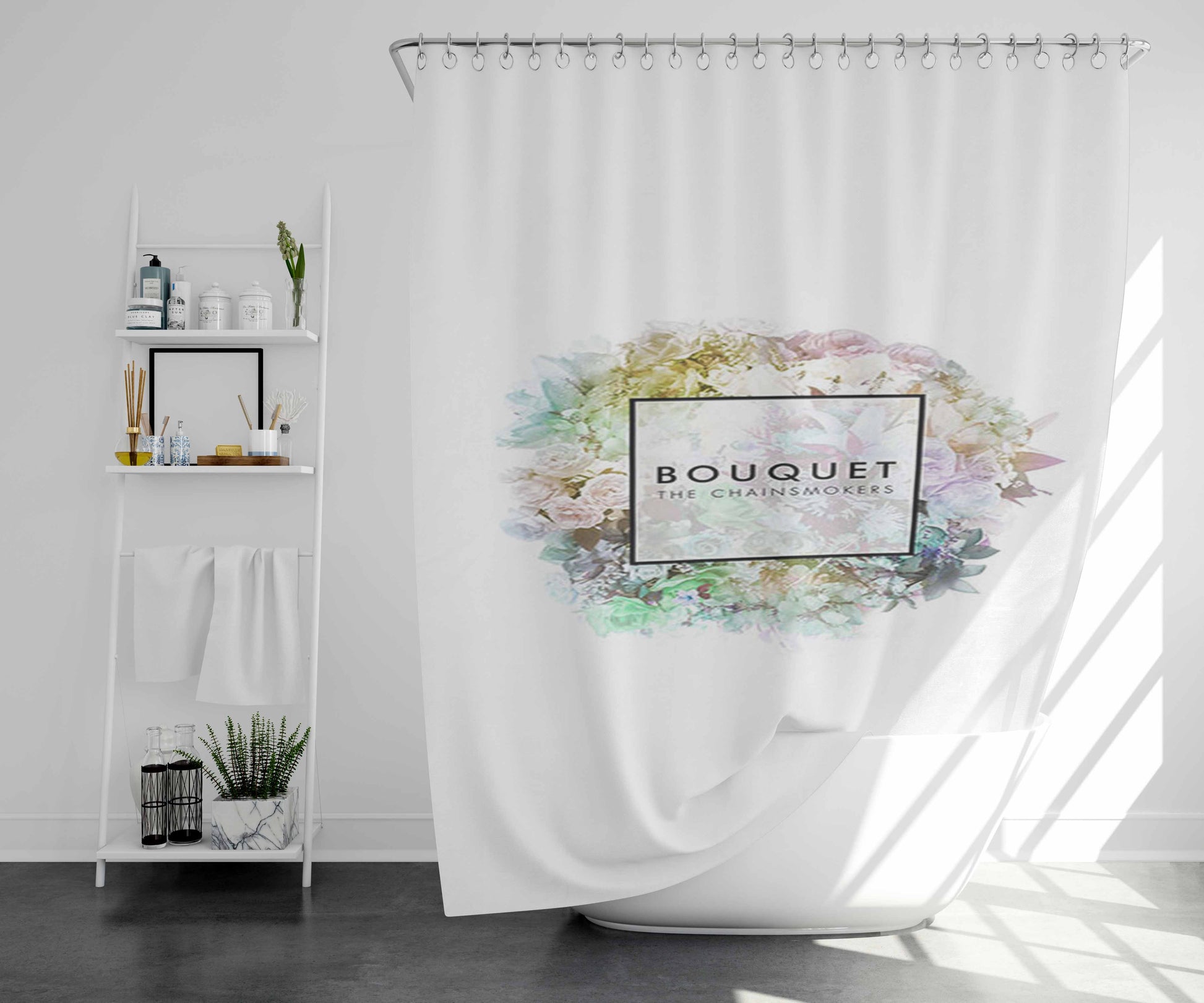 The Catch Bathroom Shower Curtain Fabric Waterproof | 66 X 72 Inch
