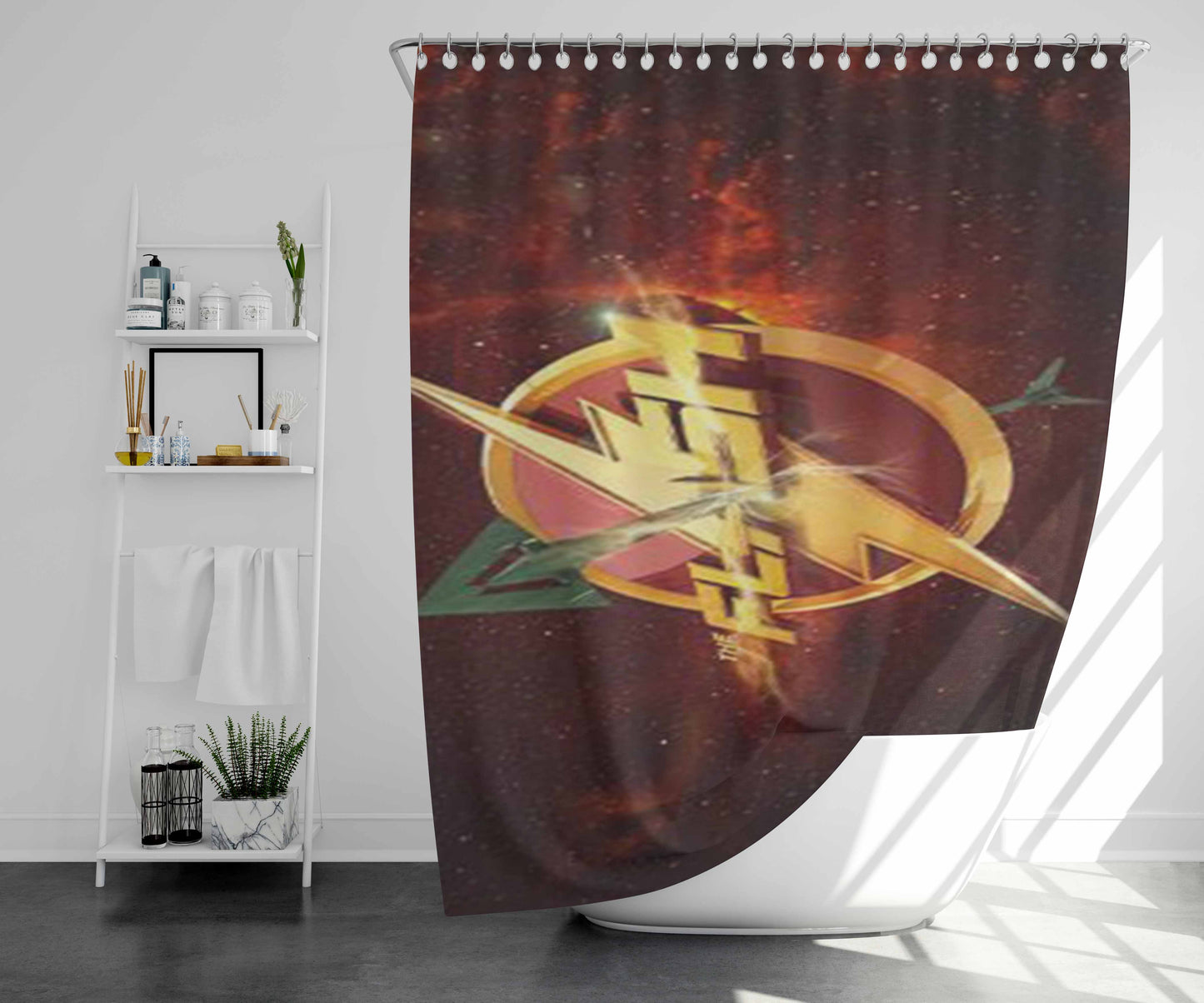 The Fire Element Bathroom Shower Curtain Fabric Waterproof | 66 X 72 Inch